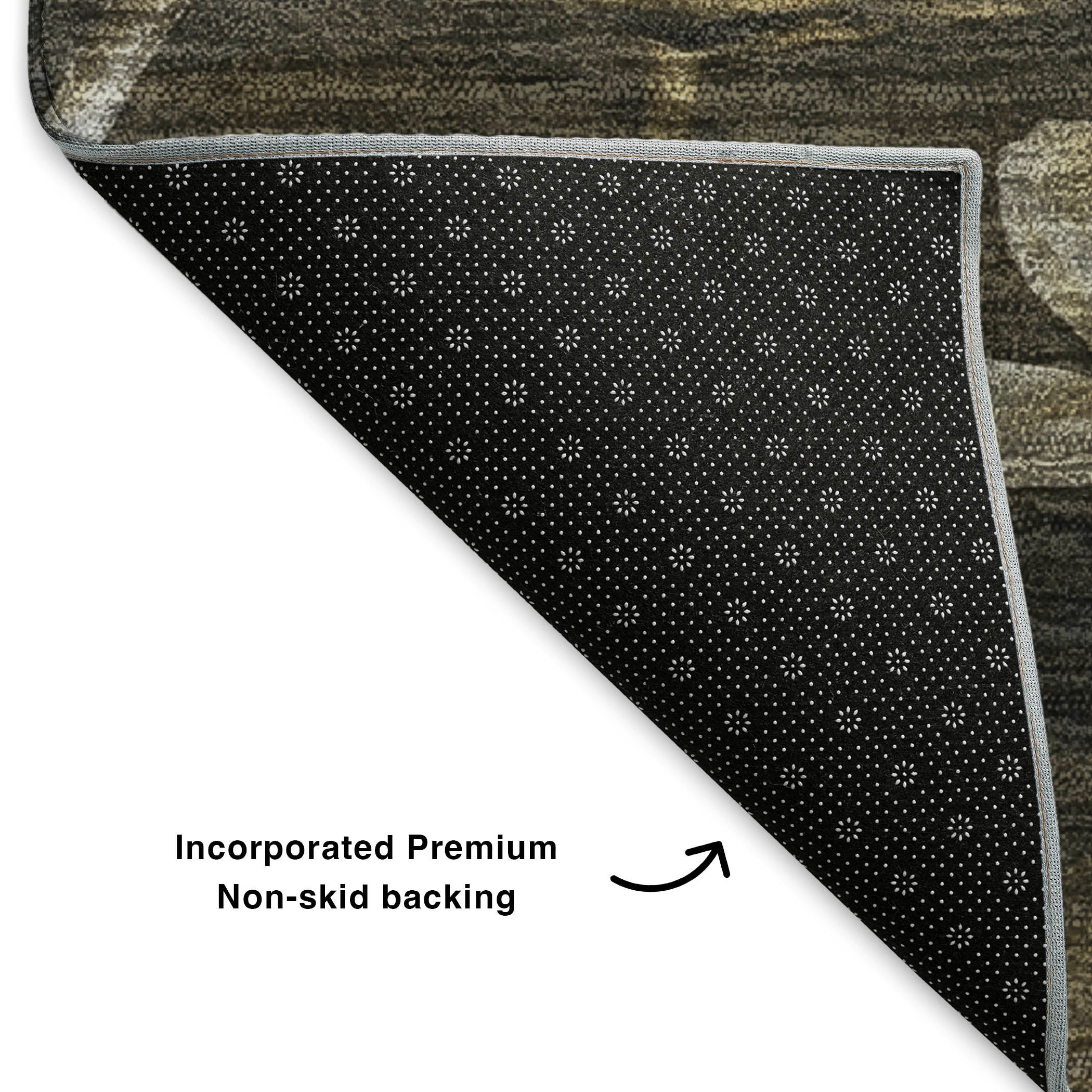 Bern Machine Washable Transitional Taupe Brown Rug 1'8" x 2'6" #shape_Rectangle
