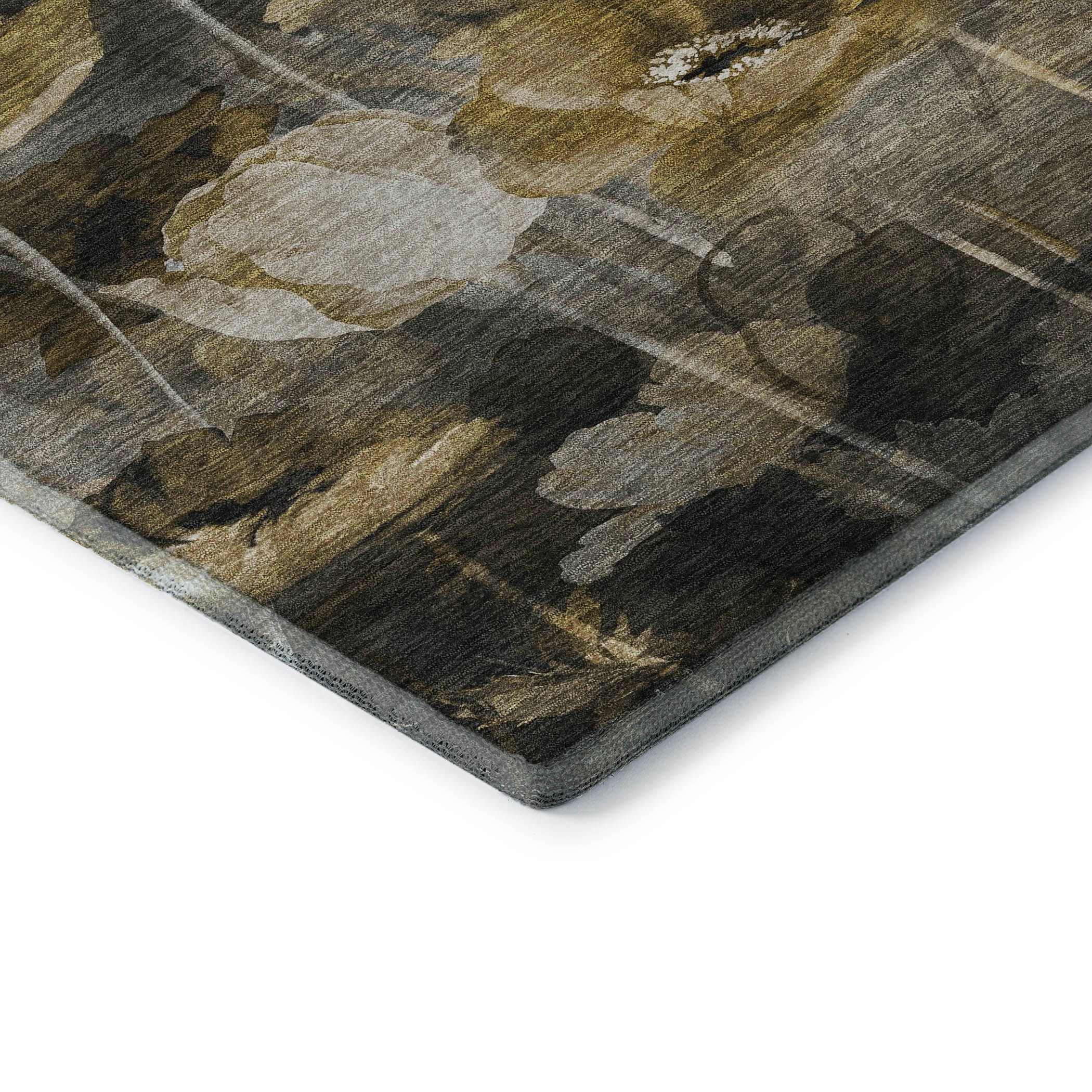 Bern Machine Washable Transitional Taupe Brown Rug 1'8" x 2'6" #shape_Rectangle