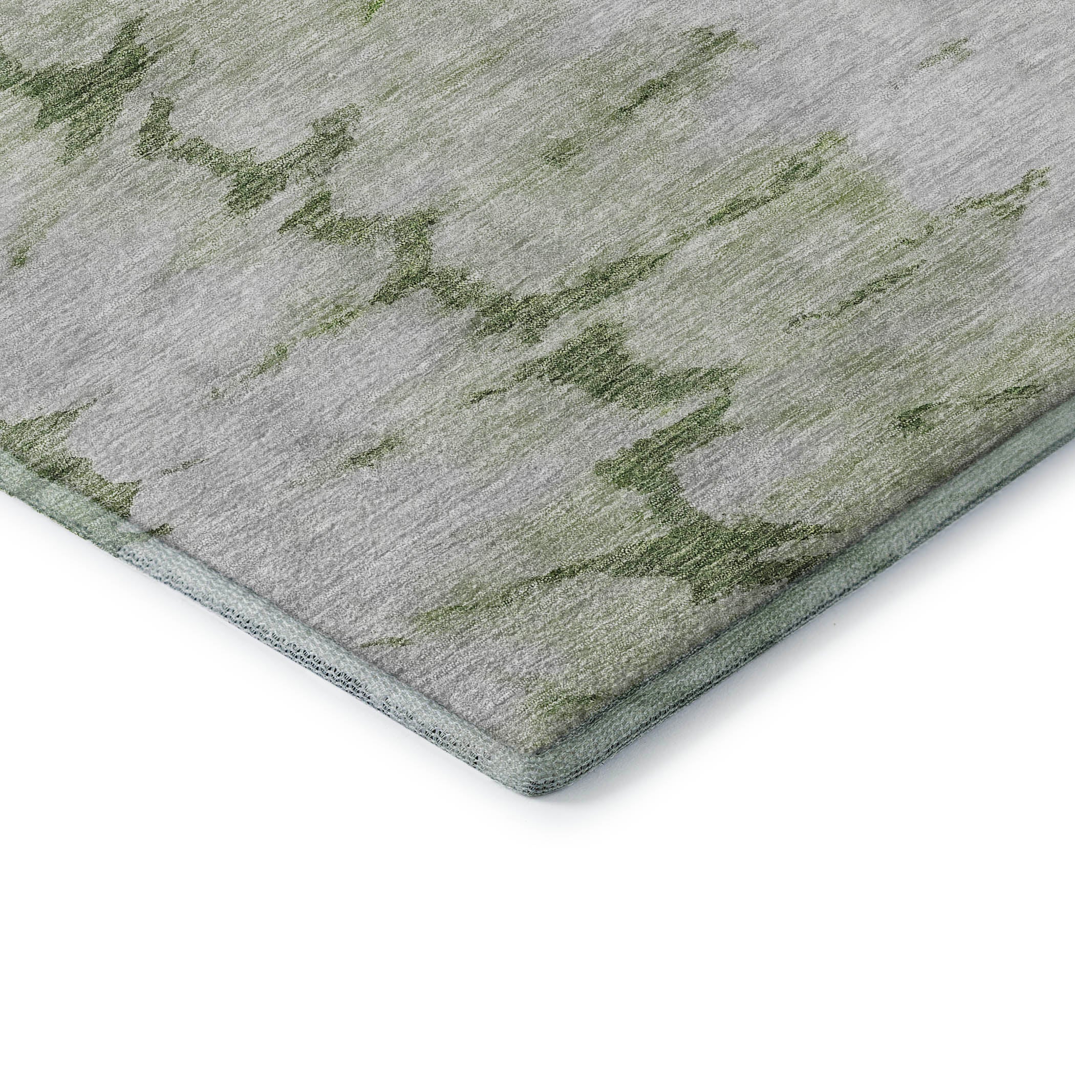 Lucerne Machine Washable Transitional Aloe Green Rug 1'8" x 2'6" #shape_Rectangle