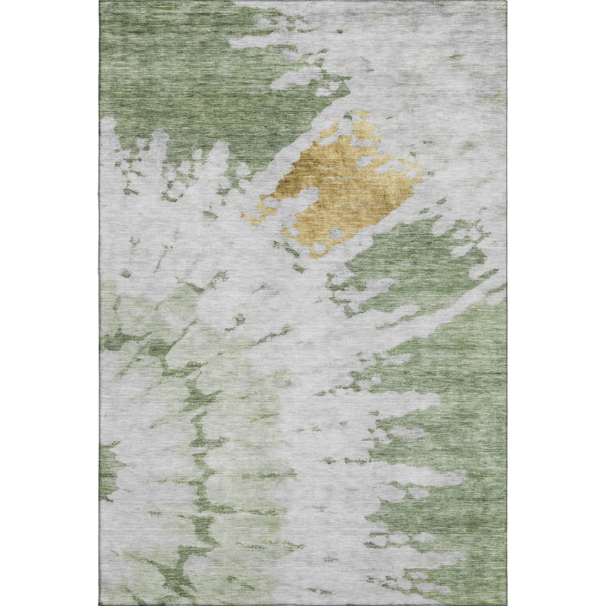 Lucerne Machine Washable Transitional Aloe Green Rug 2'6" x 3'10" #shape_Rectangle