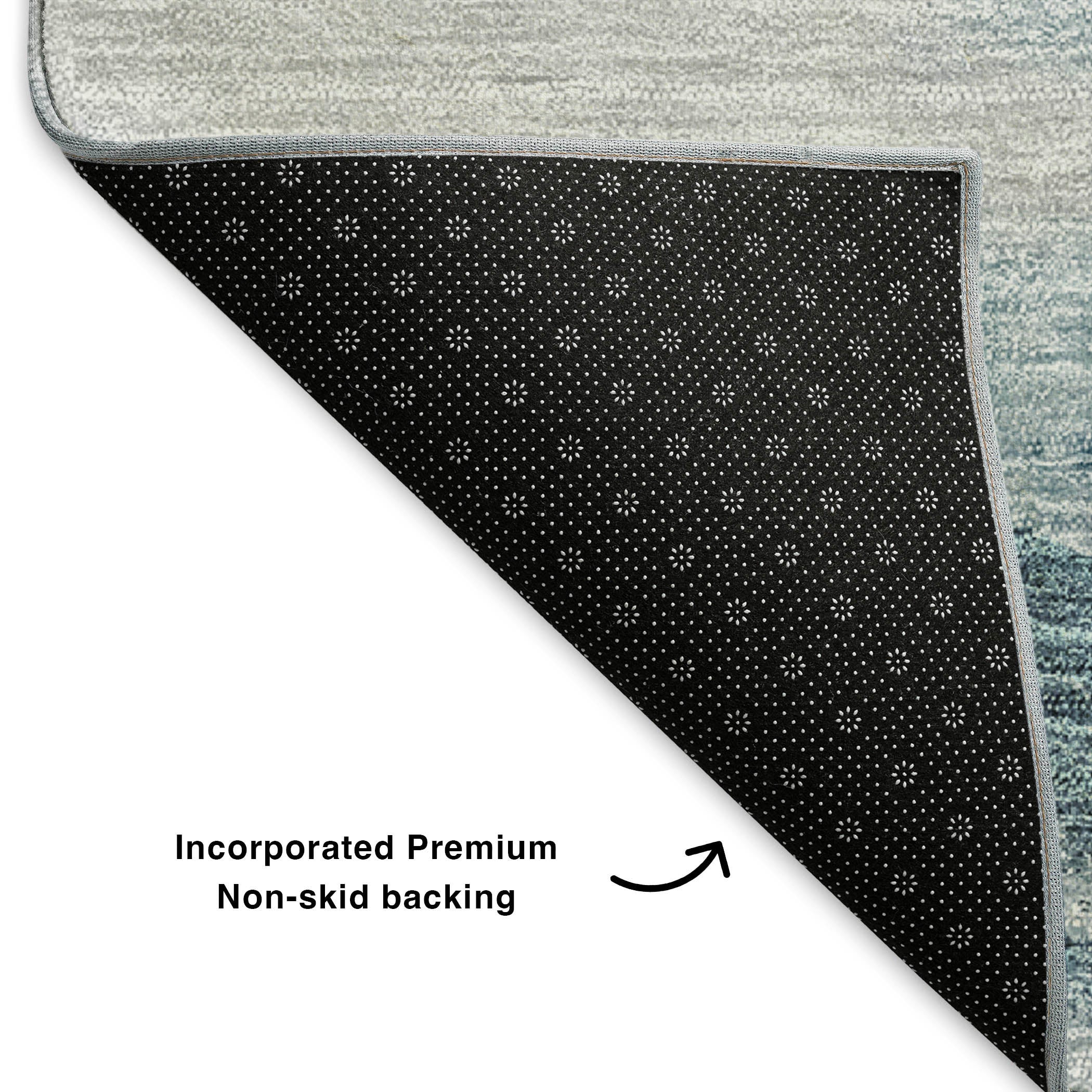 Lucerne Machine Washable Transitional Blue Rug 1'8" x 2'6" #shape_Rectangle