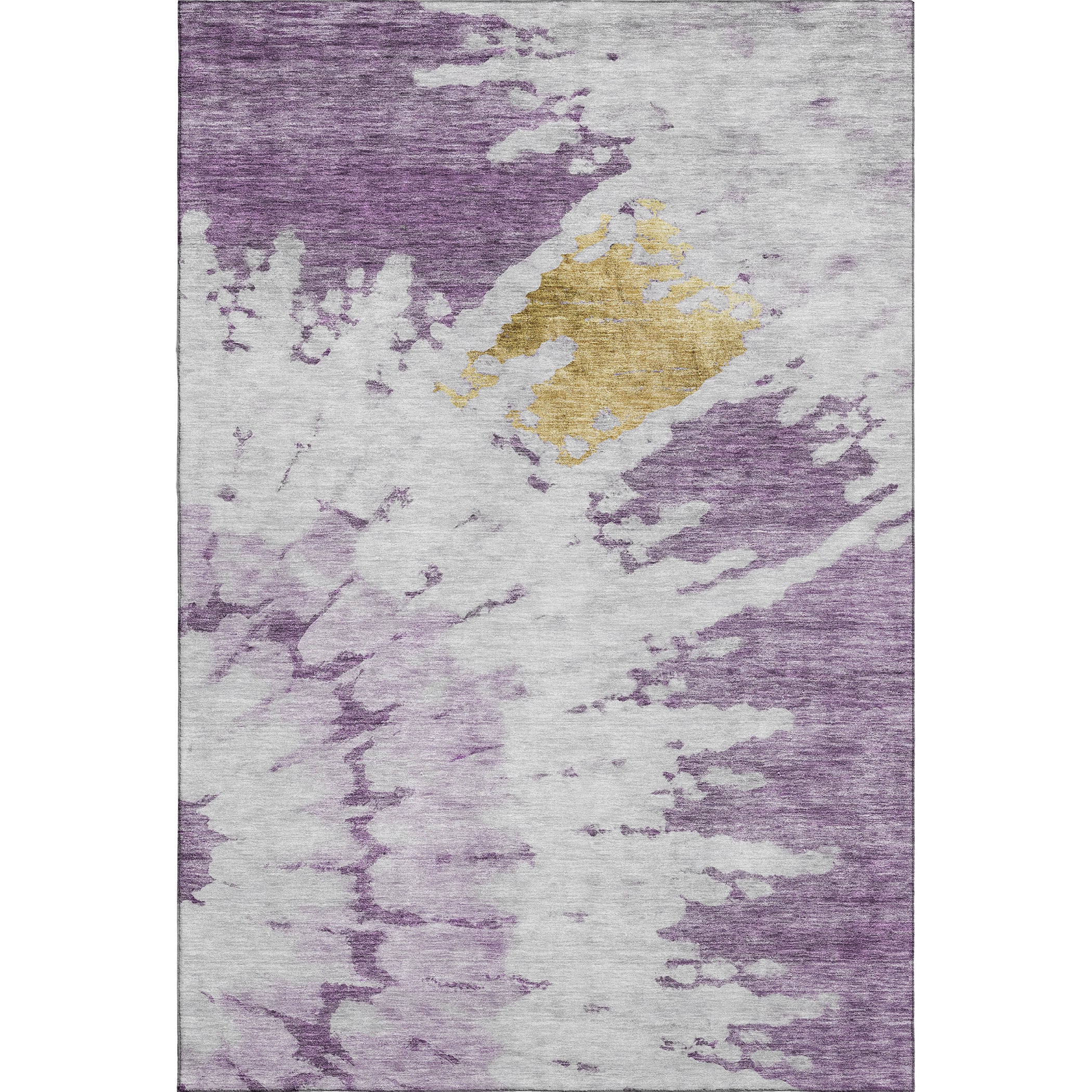 Lucerne Machine Washable Transitional Purple Rug 2'6" x 3'10" #shape_Rectangle