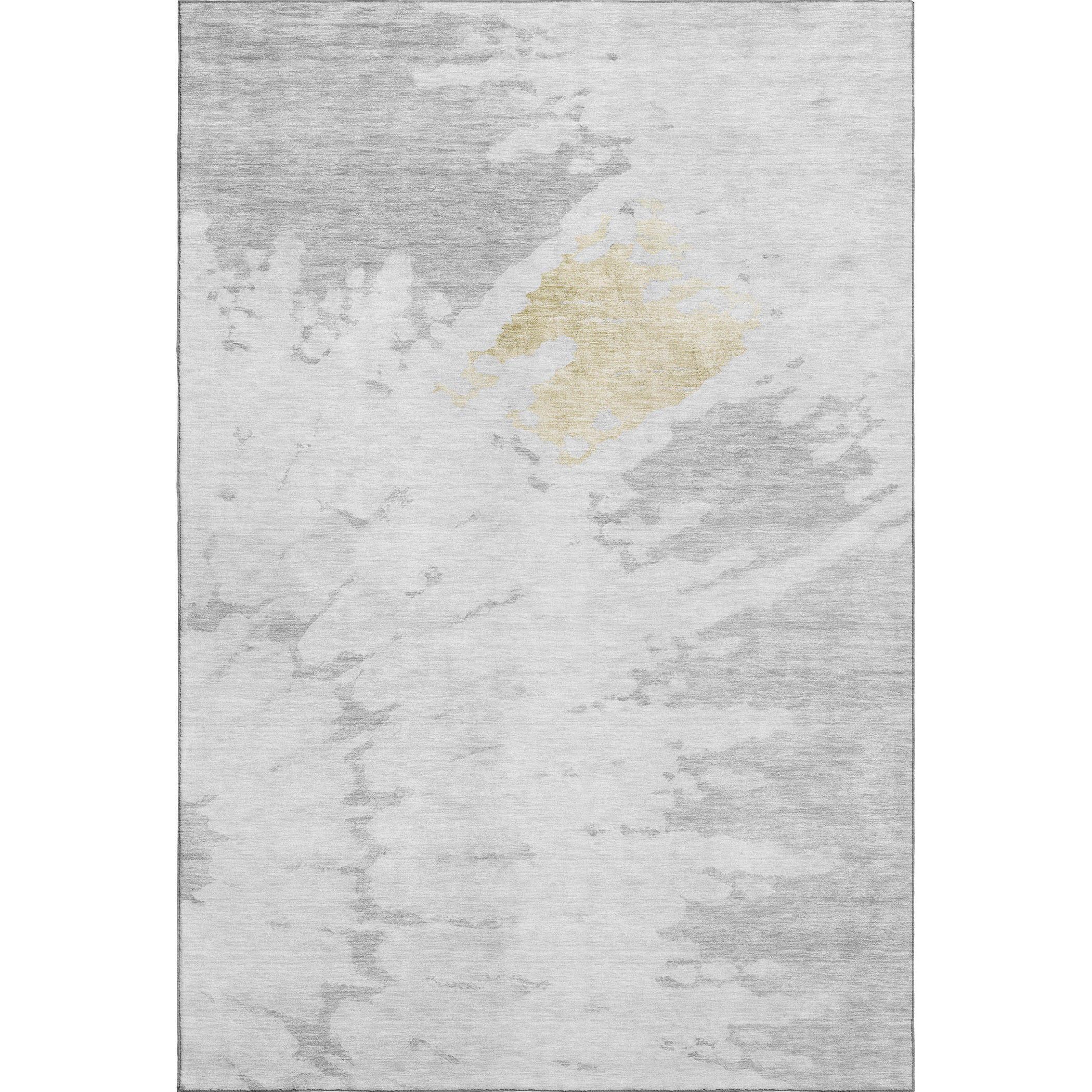 Lucerne Machine Washable Transitional Silver Gray Rug 2'6" x 3'10" #shape_Rectangle