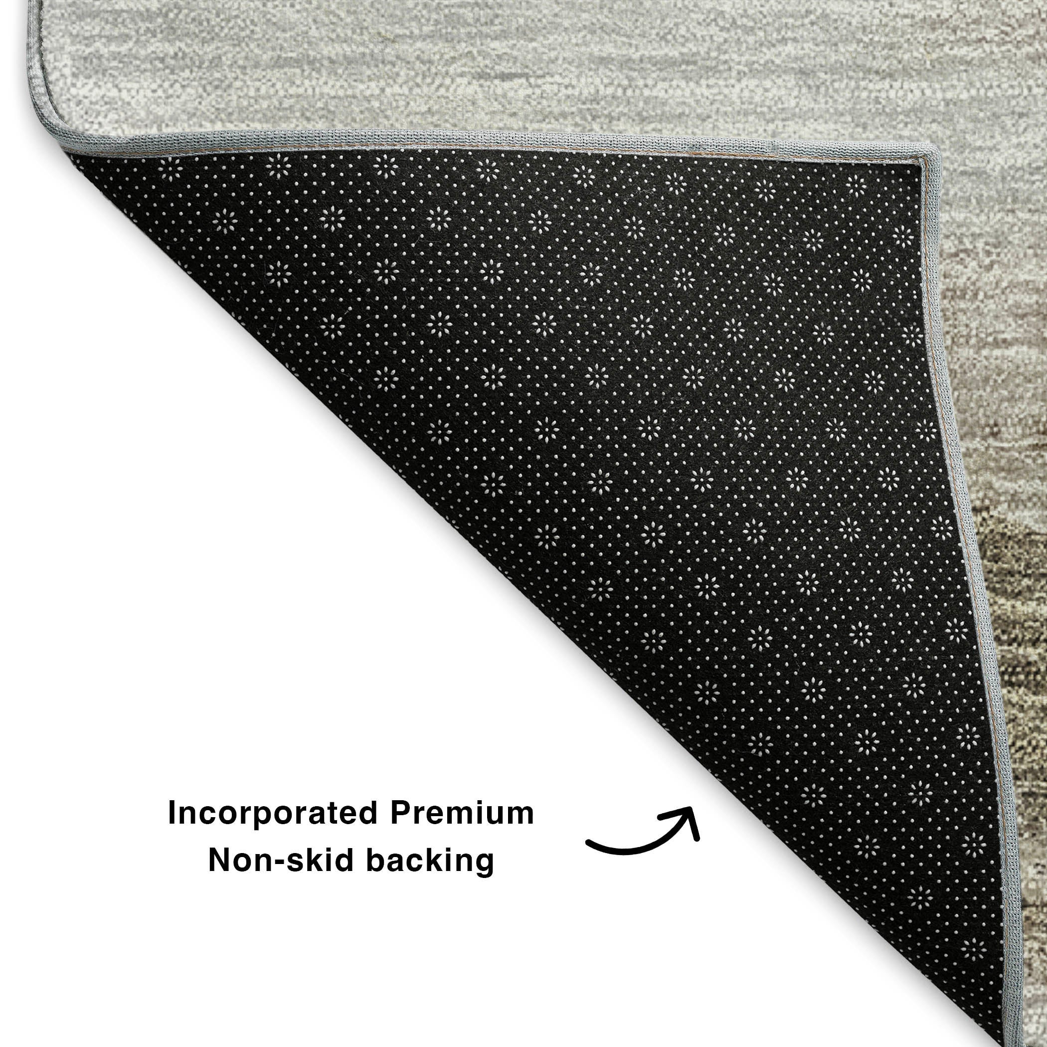 Lucerne Machine Washable Transitional Taupe Brown Rug 1'8" x 2'6" #shape_Rectangle