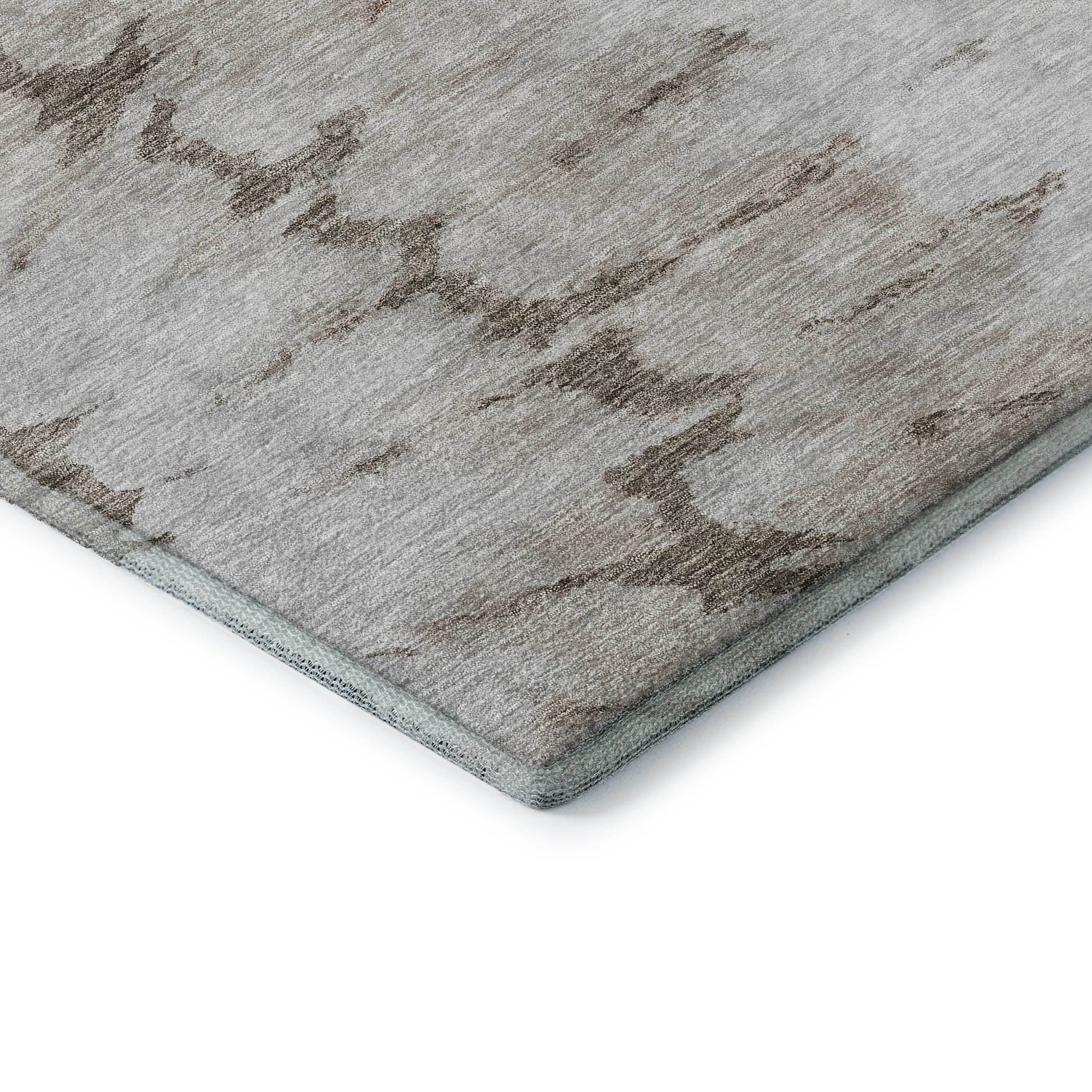 Lucerne Machine Washable Transitional Taupe Brown Rug 1'8" x 2'6" #shape_Rectangle