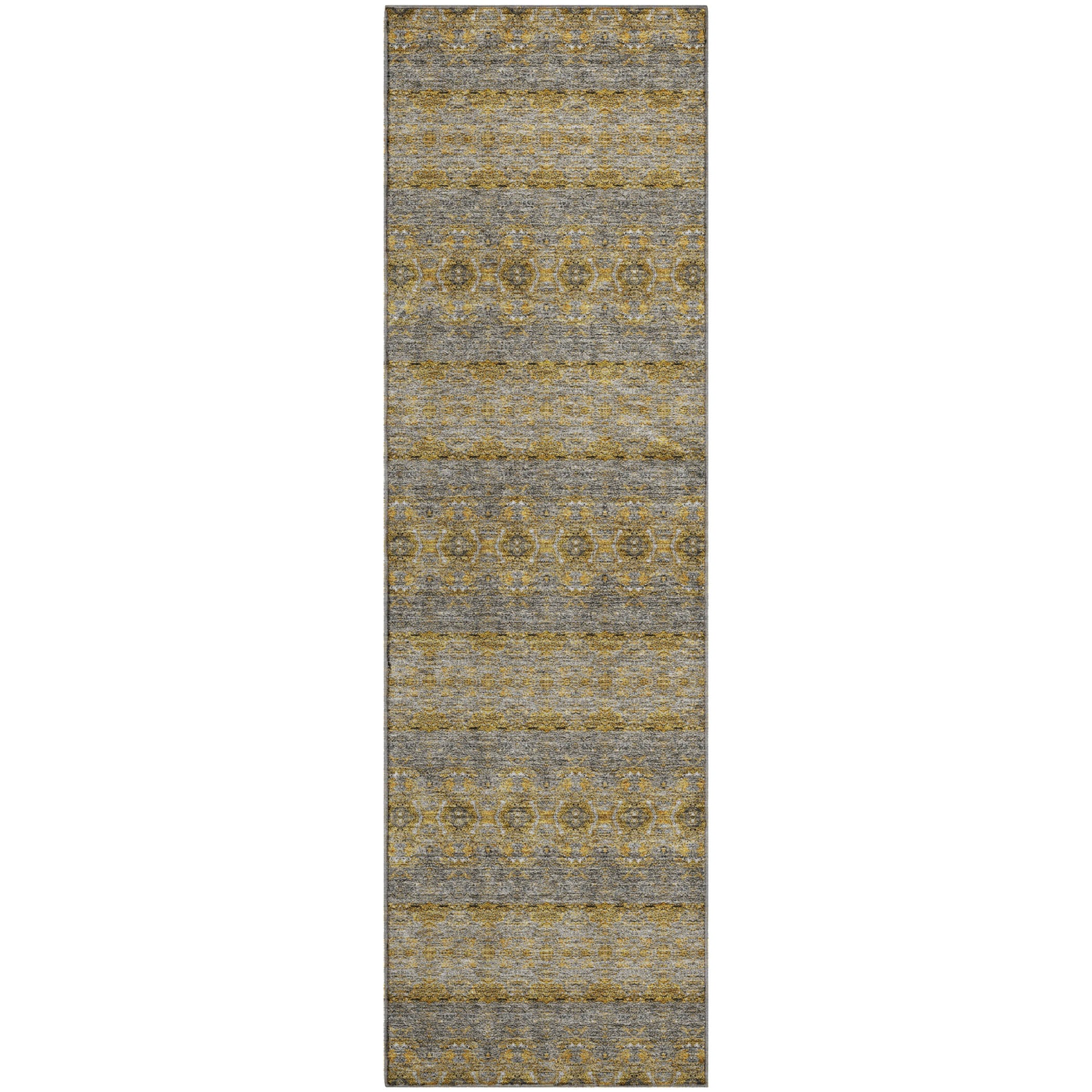 Marrakech Machine Washable Transitional Gold Rug 2'3" x 7'6" #shape_Runner