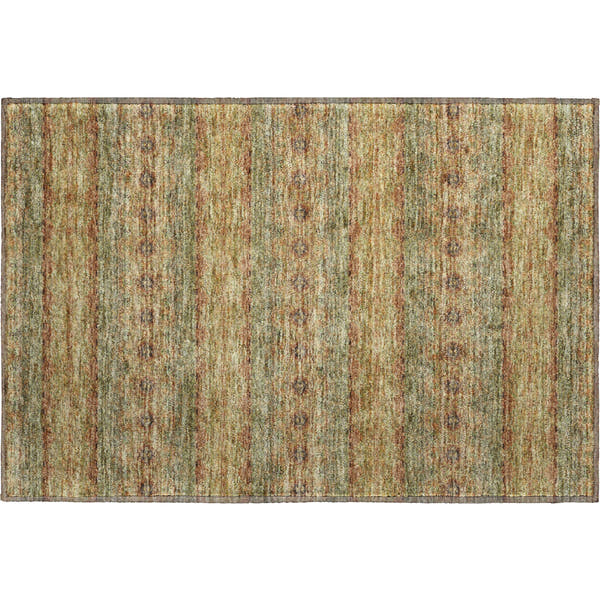 Marrakech Machine Washable Transitional Green Rug 1'8" x 2'6"