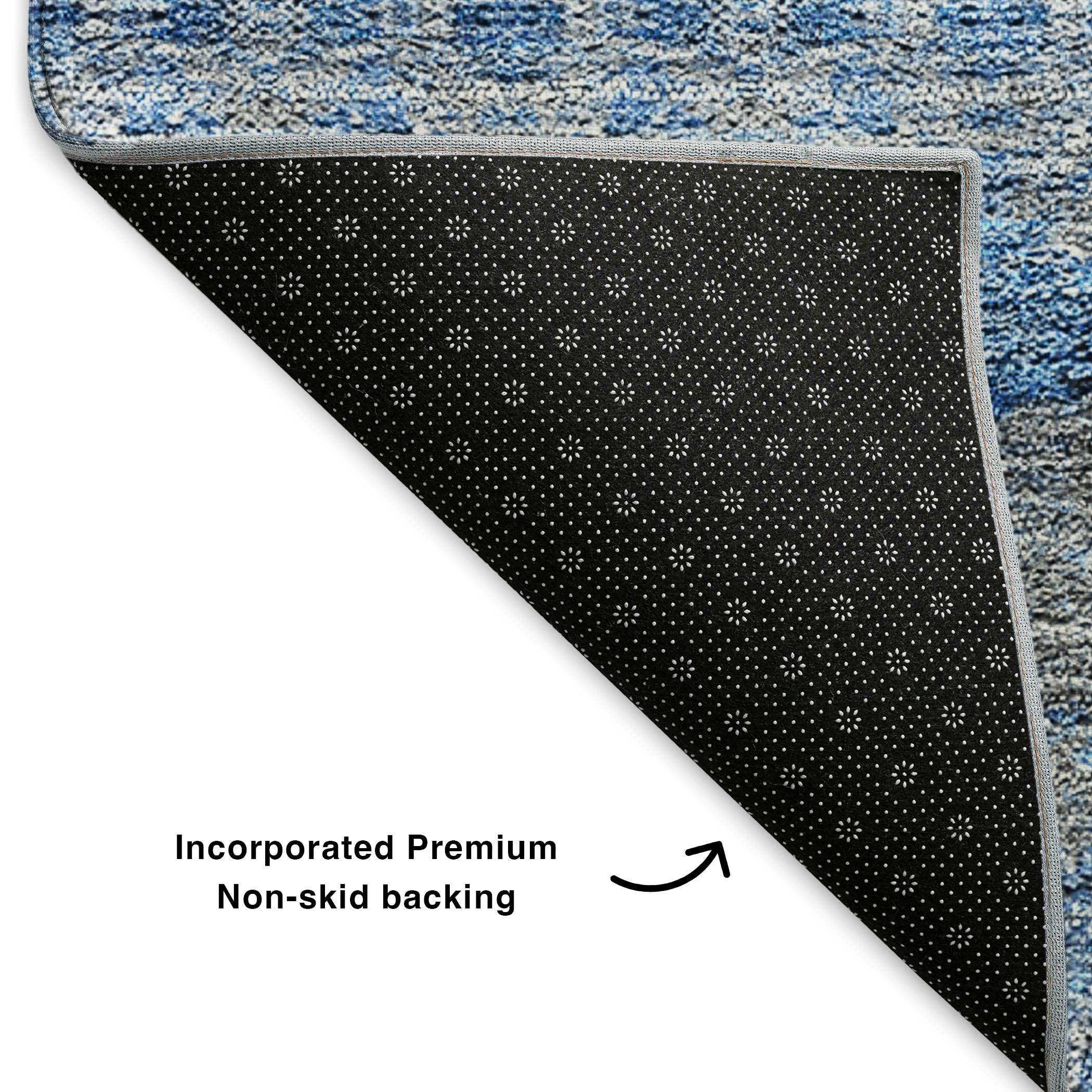 Marrakech Machine Washable Transitional Navy Blue Rug 1'8" x 2'6" #shape_Rectangle