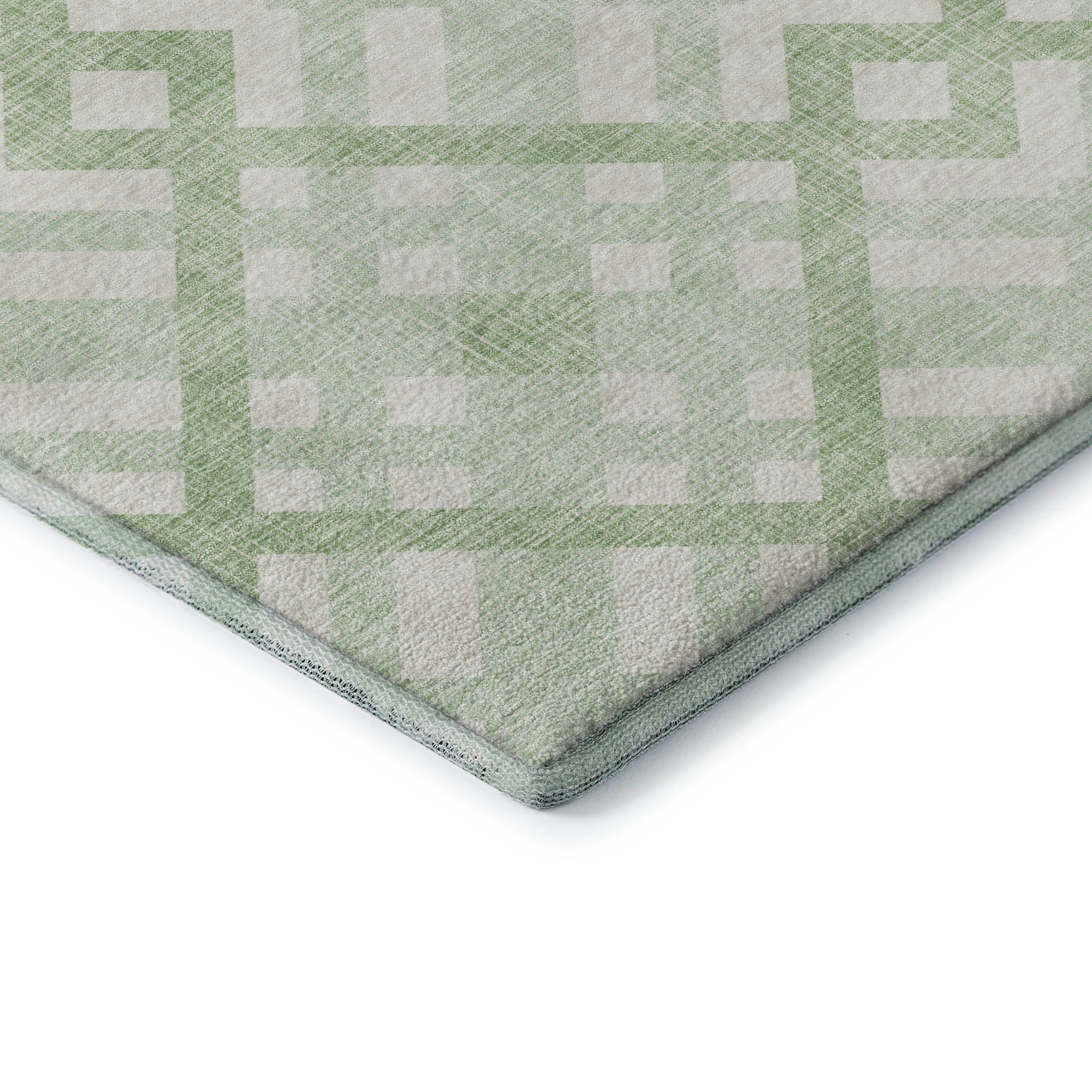 Kathmandu Machine Washable Transitional Mint Green Rug 1'8" x 2'6" #shape_Rectangle