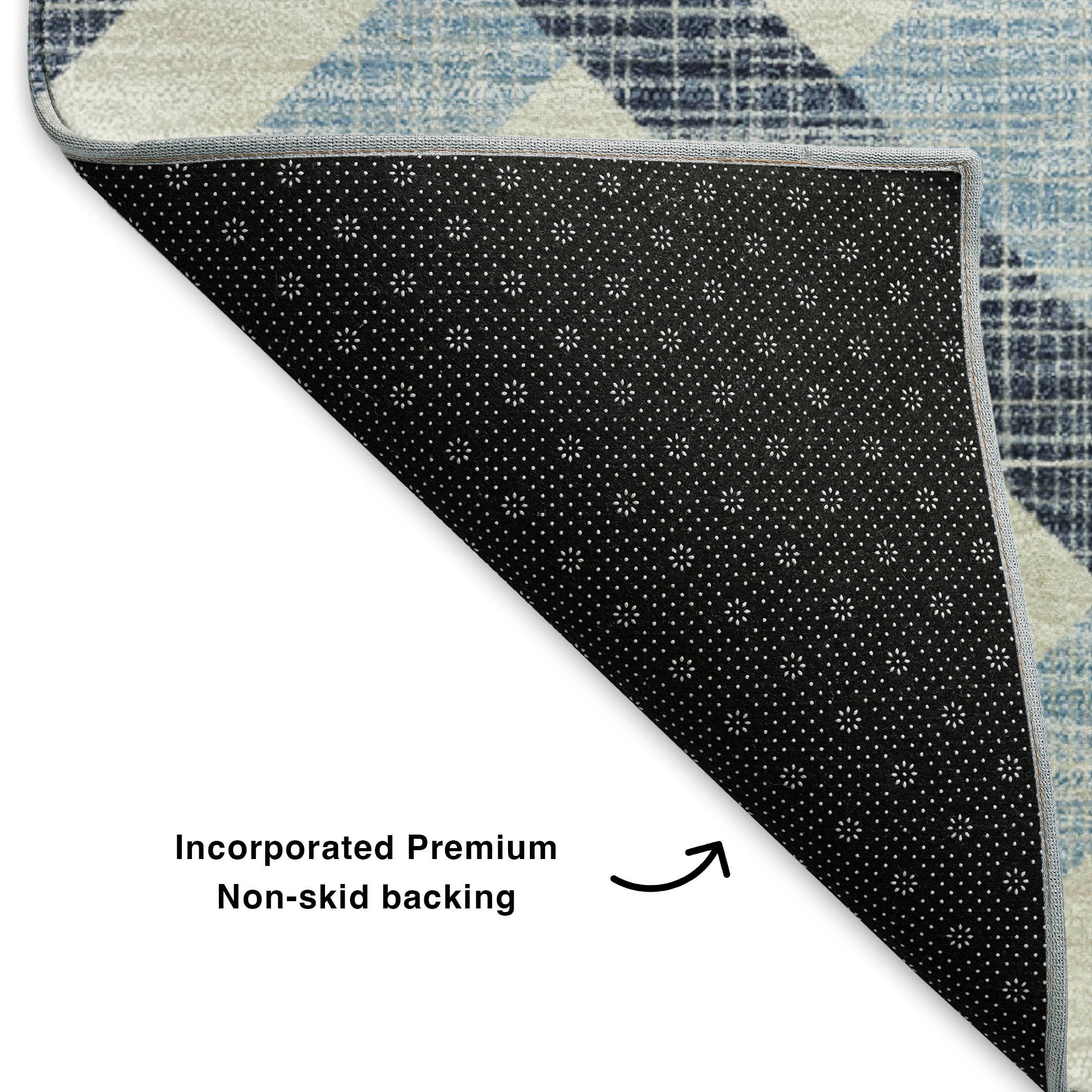 Kathmandu Machine Washable Transitional Sky Blue Rug 1'8" x 2'6" #shape_Rectangle