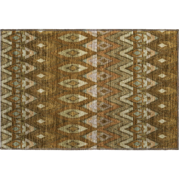 Bogota Machine Washable Transitional Brown Rug 1'8" x 2'6"