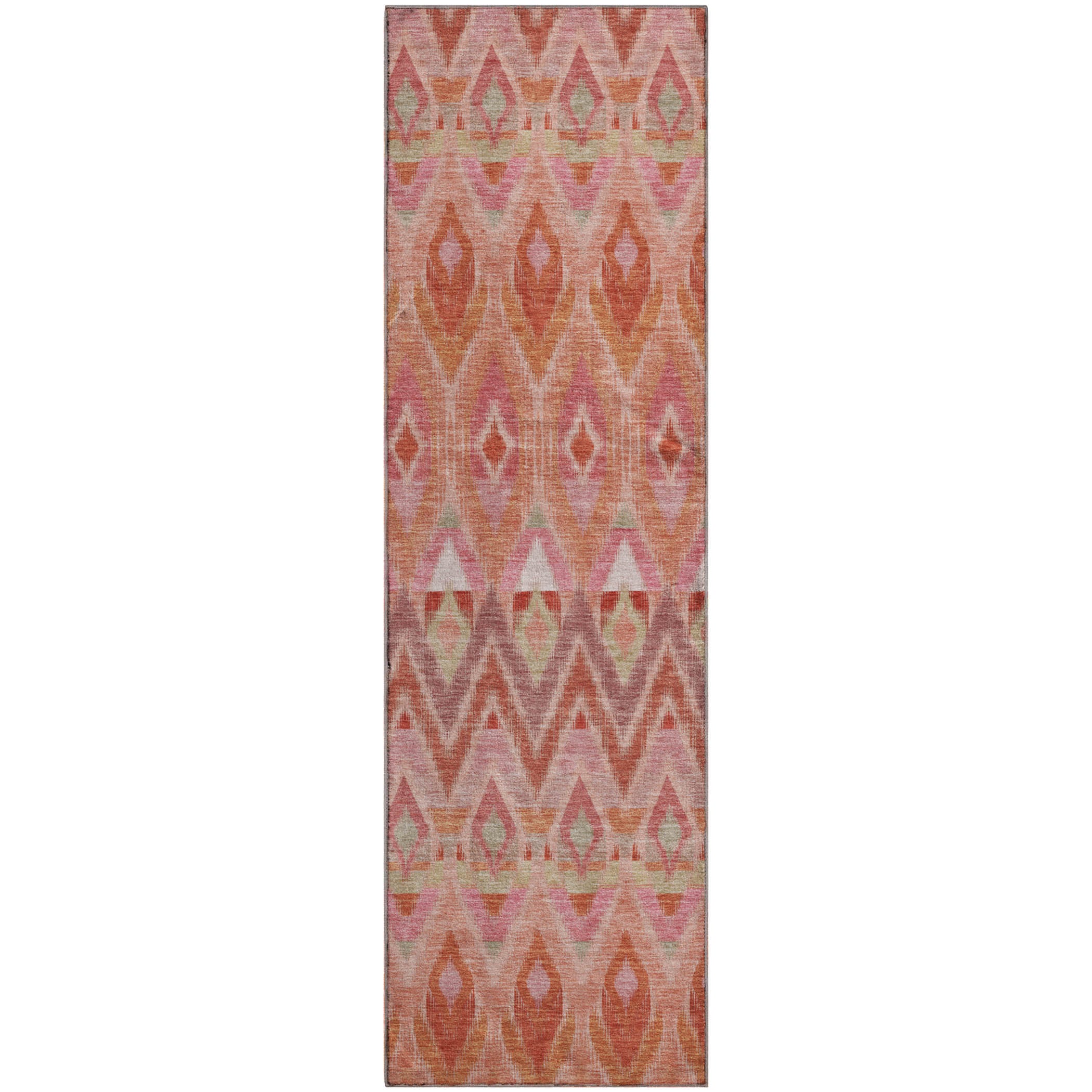 Bogota Machine Washable Transitional Pink Rug 2'3" x 7'6" #shape_Runner