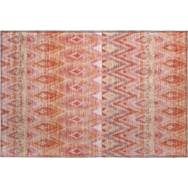 Bogota Machine Washable Transitional Pink Rug 1'8" x 2'6"