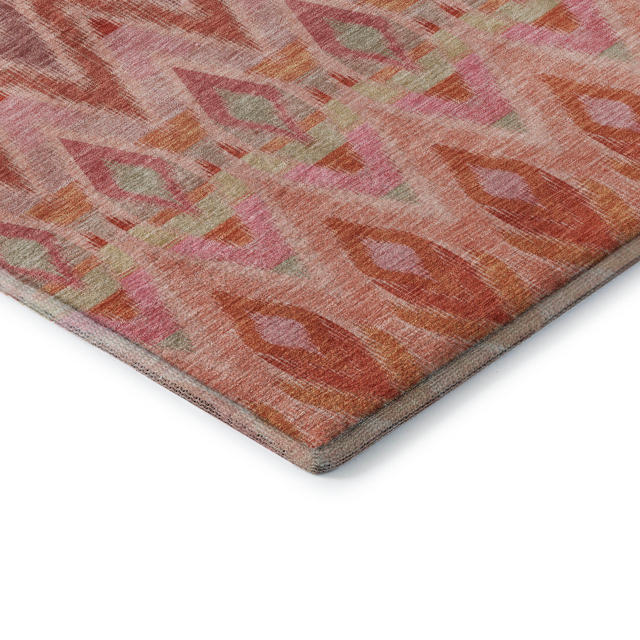 Bogota Machine Washable Transitional Pink Rug 1'8" x 2'6" #shape_Rectangle