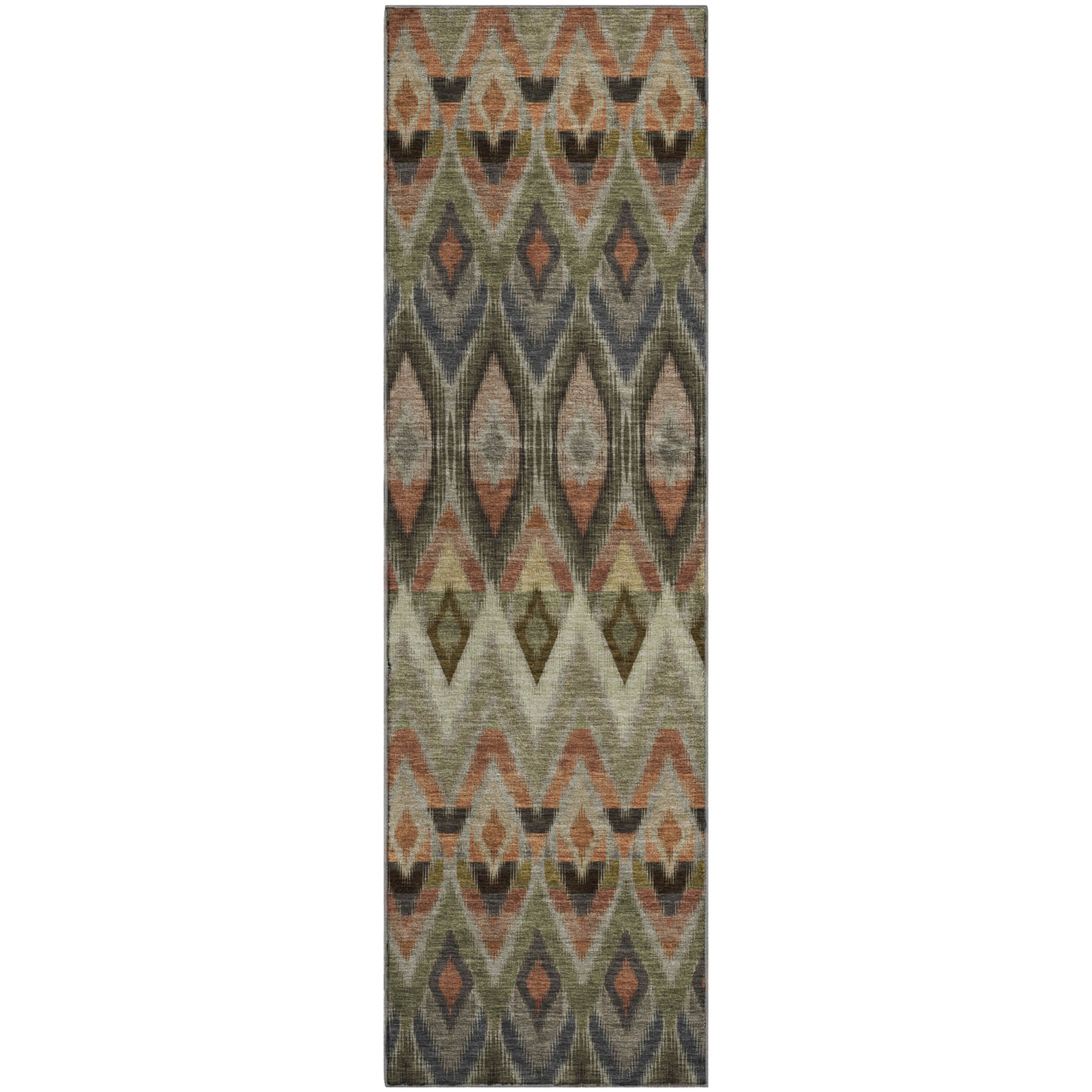 Bogota Machine Washable Transitional Taupe Brown Rug 2'3" x 7'6" #shape_Runner
