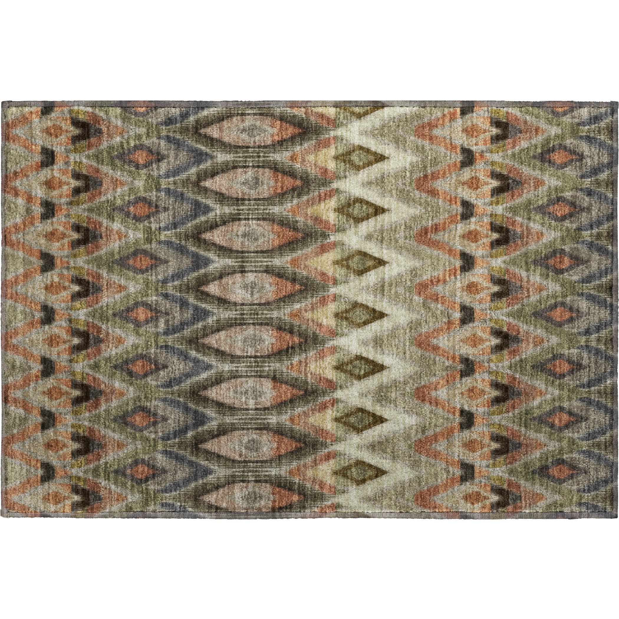 Bogota Machine Washable Transitional Taupe Brown Rug 1'8" x 2'6" #shape_Rectangle