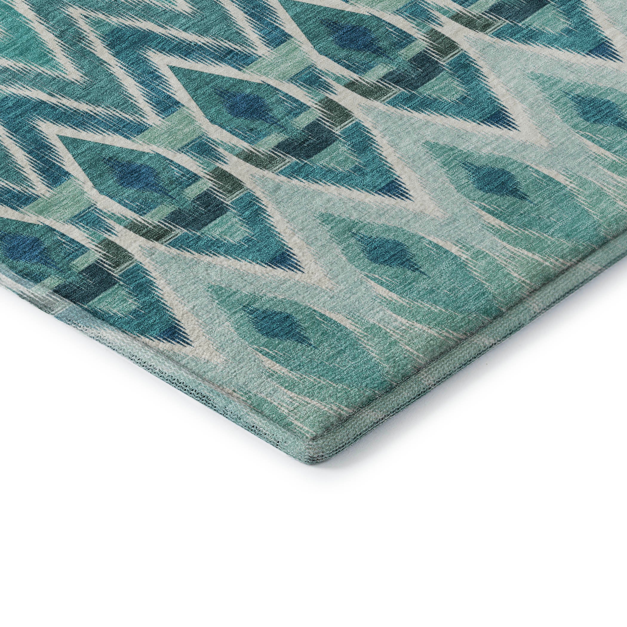 Bogota Machine Washable Transitional Teal Rug 1'8" x 2'6" #shape_Rectangle