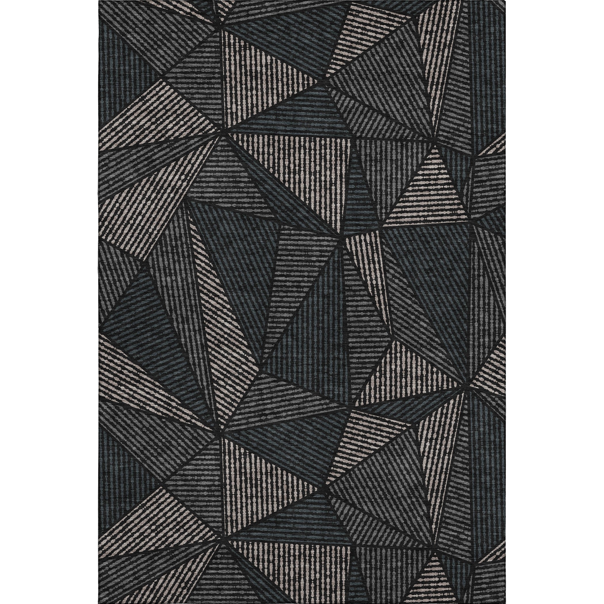 Valletta Machine Washable Transitional Black Rug 2'6" x 3'10" #shape_Rectangle