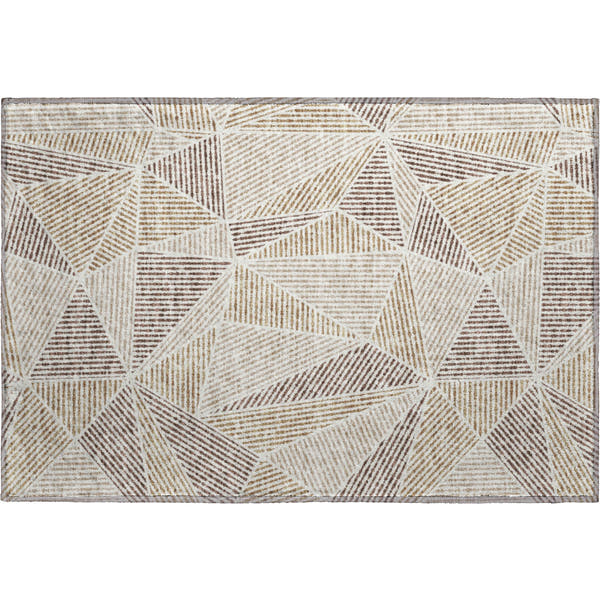 Valletta Machine Washable Transitional Brown Rug 1'8" x 2'6"