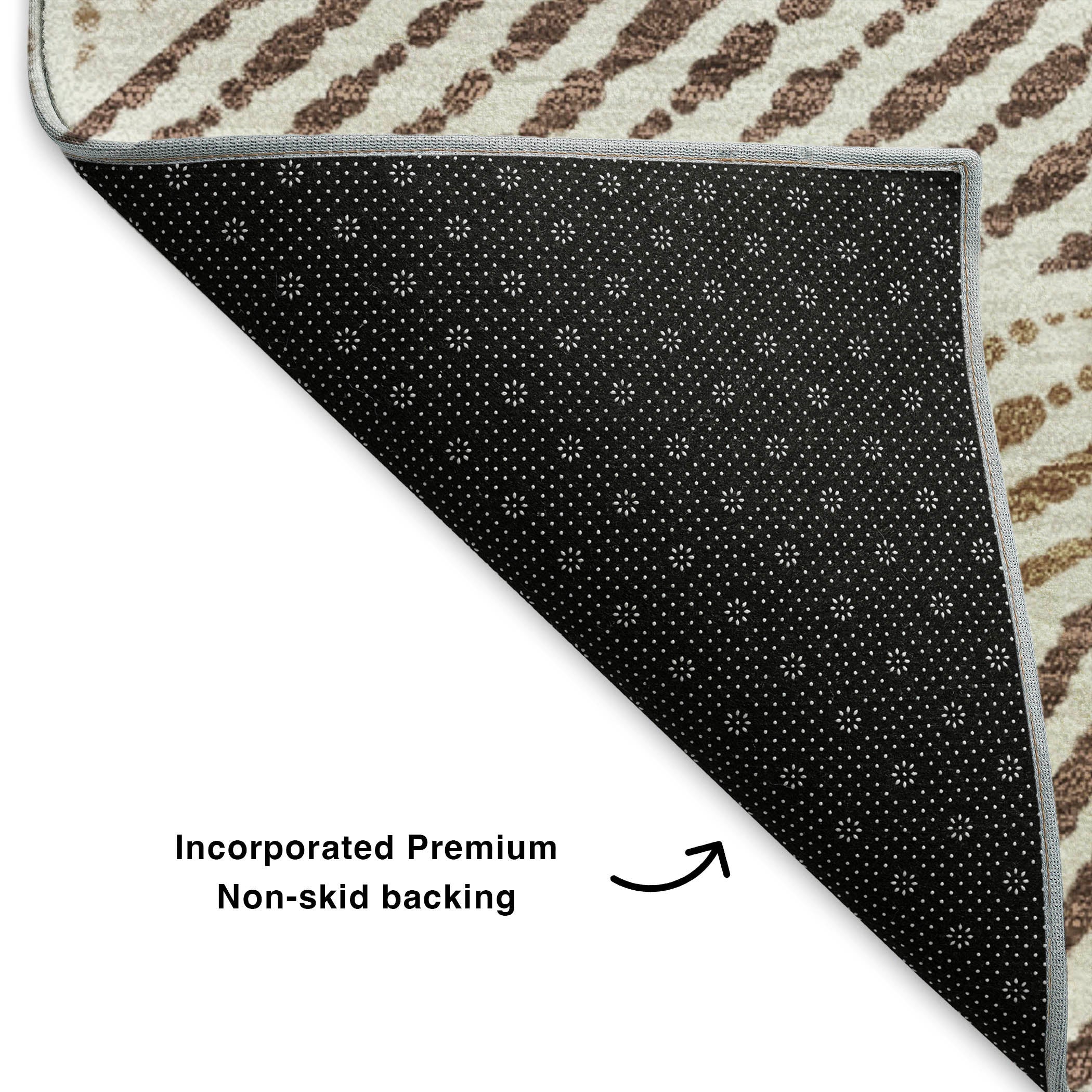 Valletta Machine Washable Transitional Brown Rug 1'8" x 2'6" #shape_Rectangle