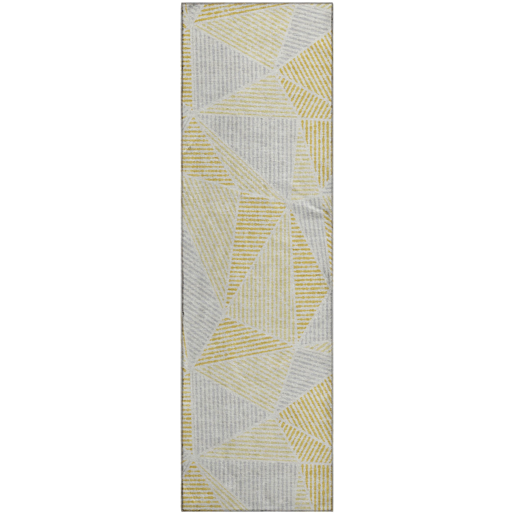 Valletta Machine Washable Transitional Gold Rug 2'3" x 7'6" #shape_Runner