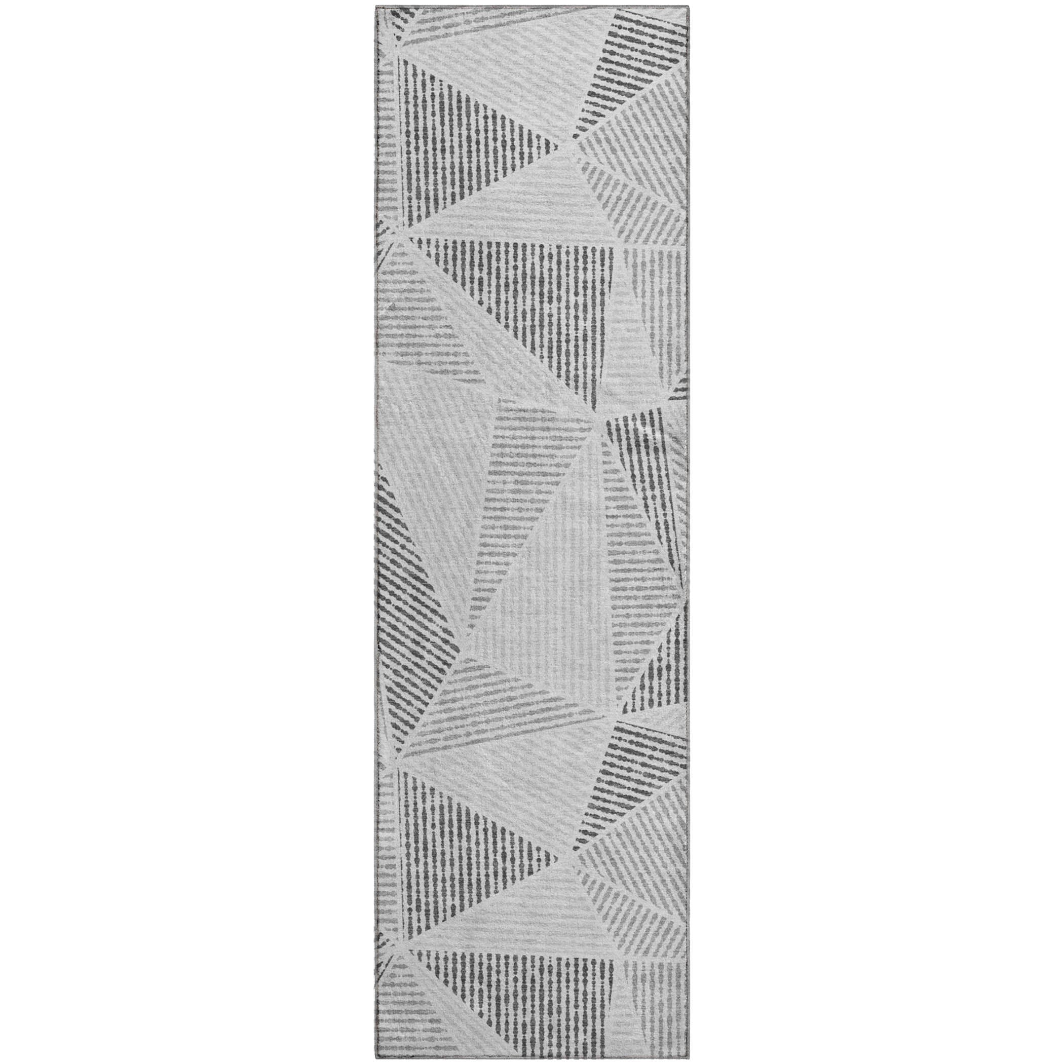 Valletta Machine Washable Transitional Gray Rug 2'3" x 7'6" #shape_Runner