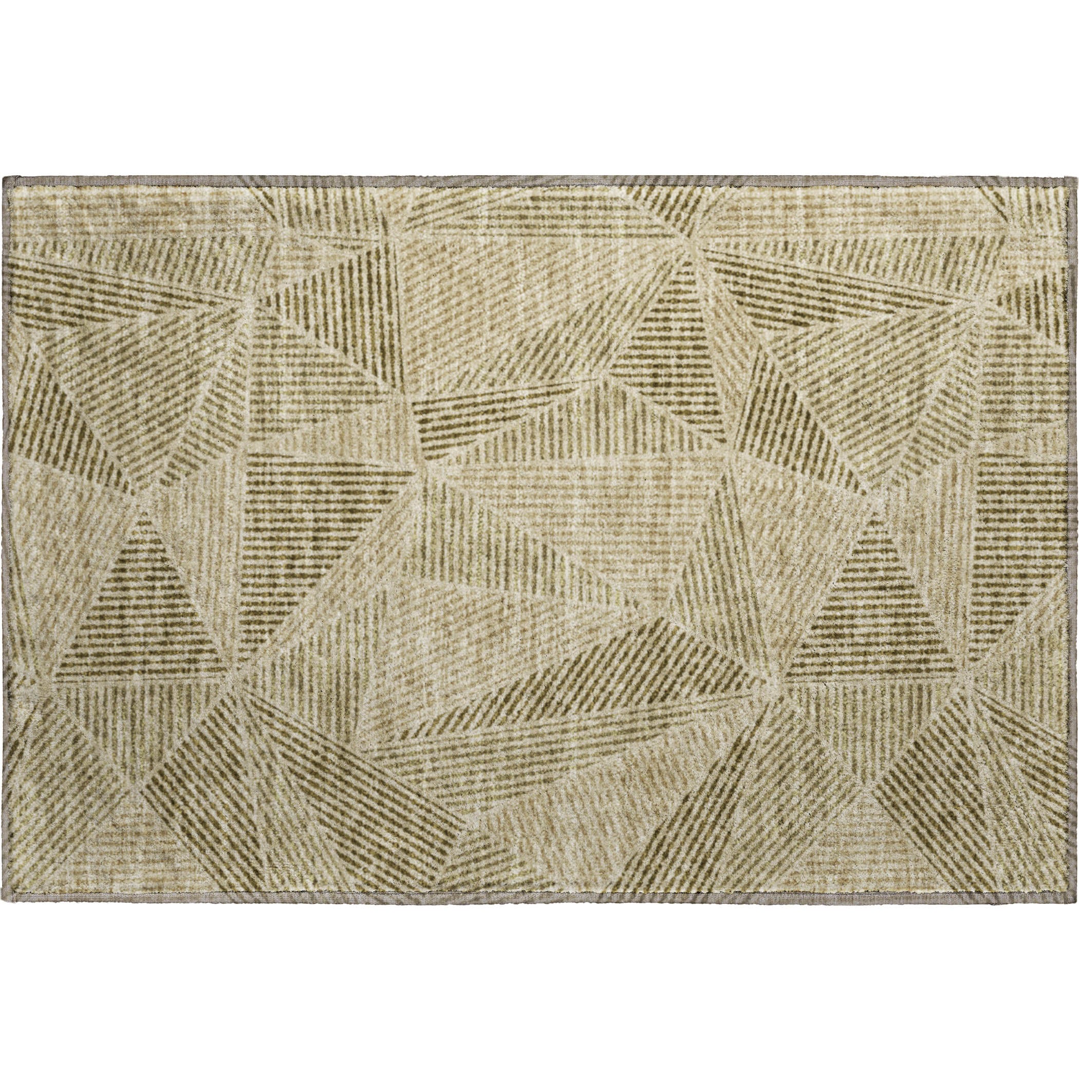 Valletta Machine Washable Transitional Khaki Brown Rug 1'8" x 2'6" #shape_Rectangle