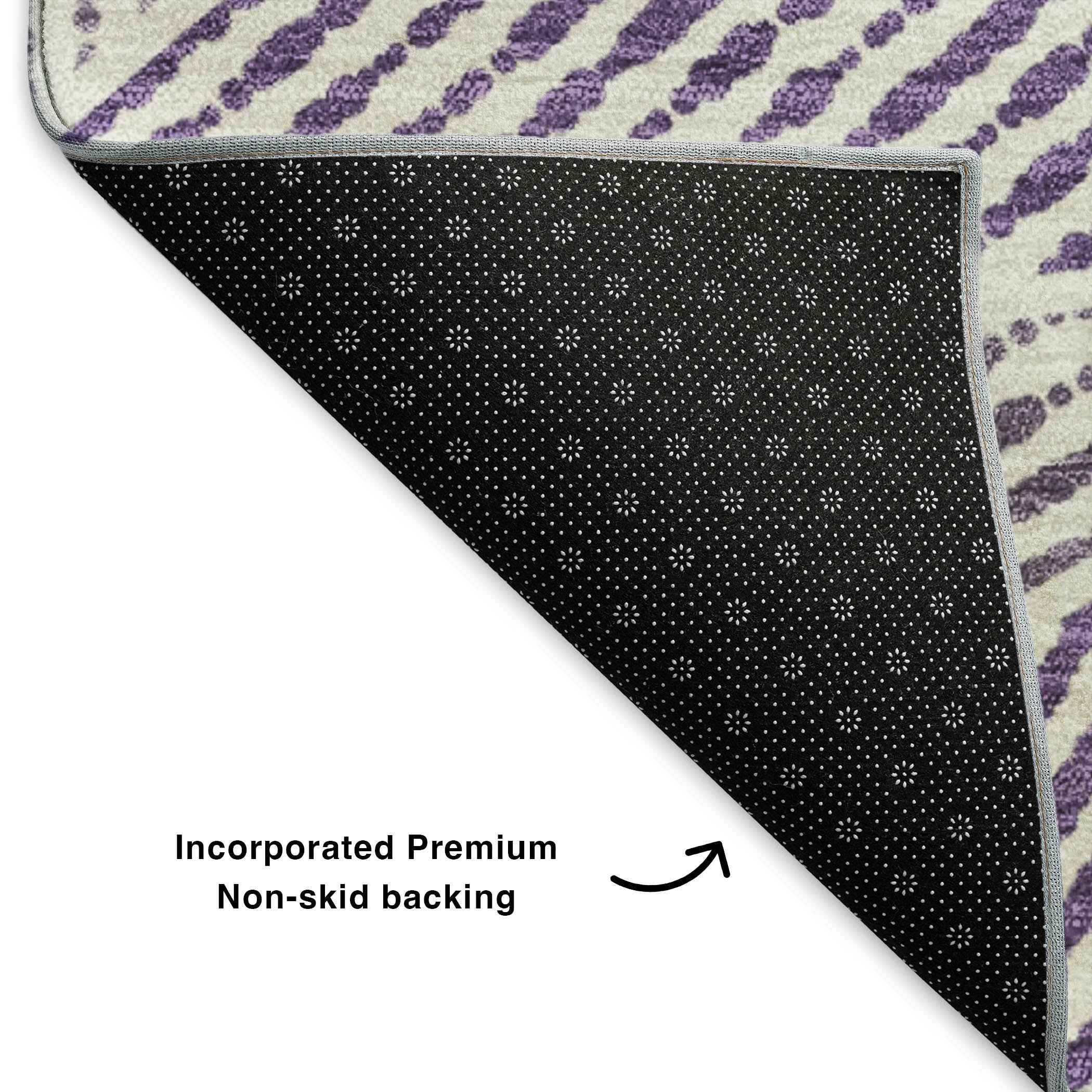 Valletta Machine Washable Transitional Purple Rug 1'8" x 2'6" #shape_Rectangle