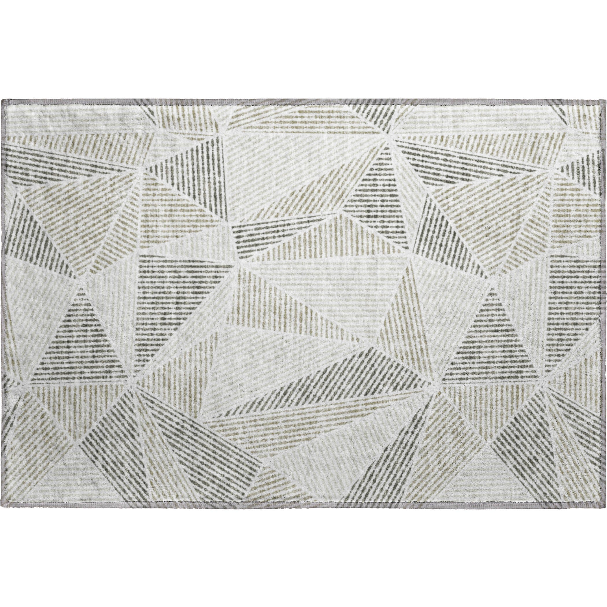 Valletta Machine Washable Transitional Taupe Brown Rug 1'8" x 2'6" #shape_Rectangle