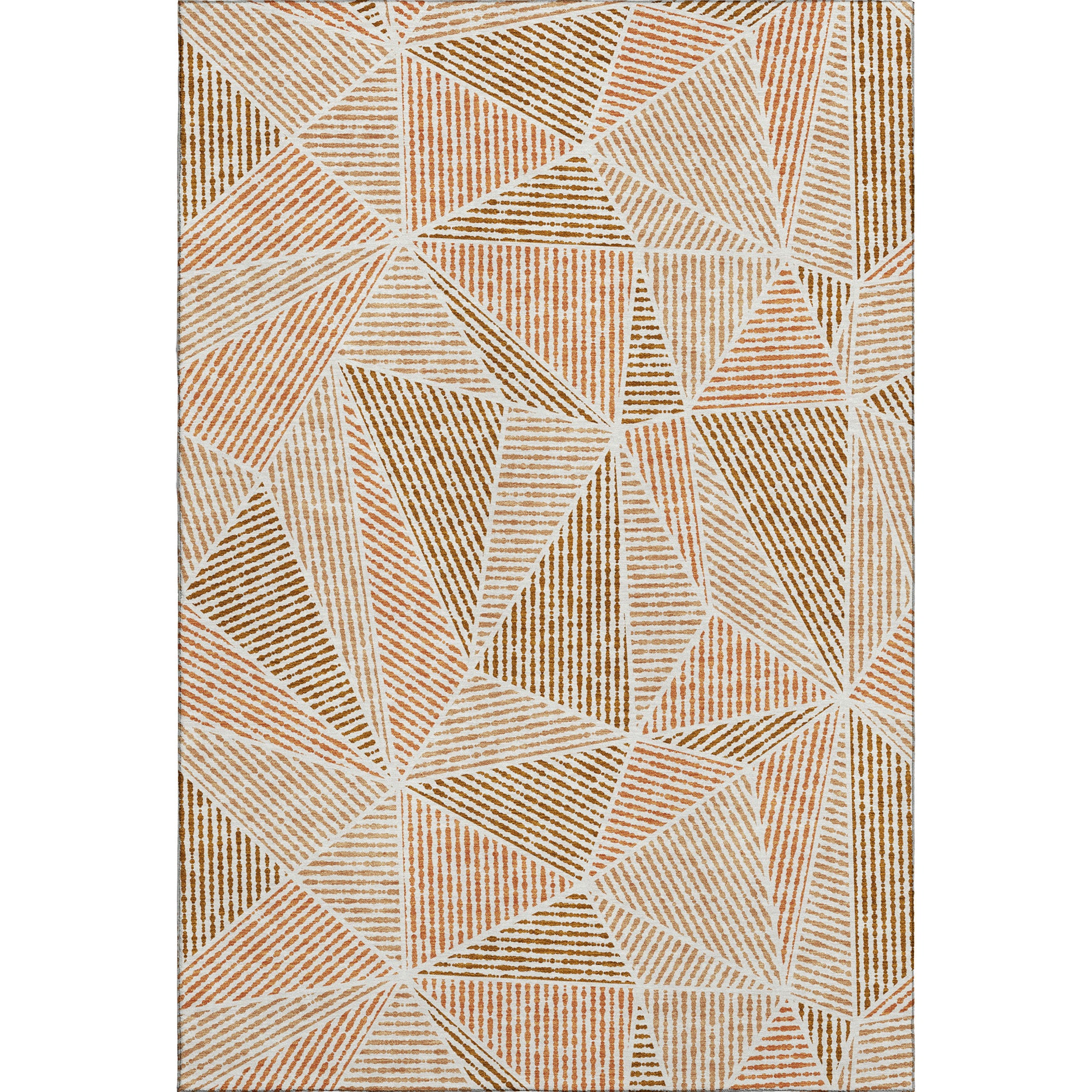 Valletta Machine Washable Transitional Terracotta Orange Rug 2'6" x 3'10" #shape_Rectangle