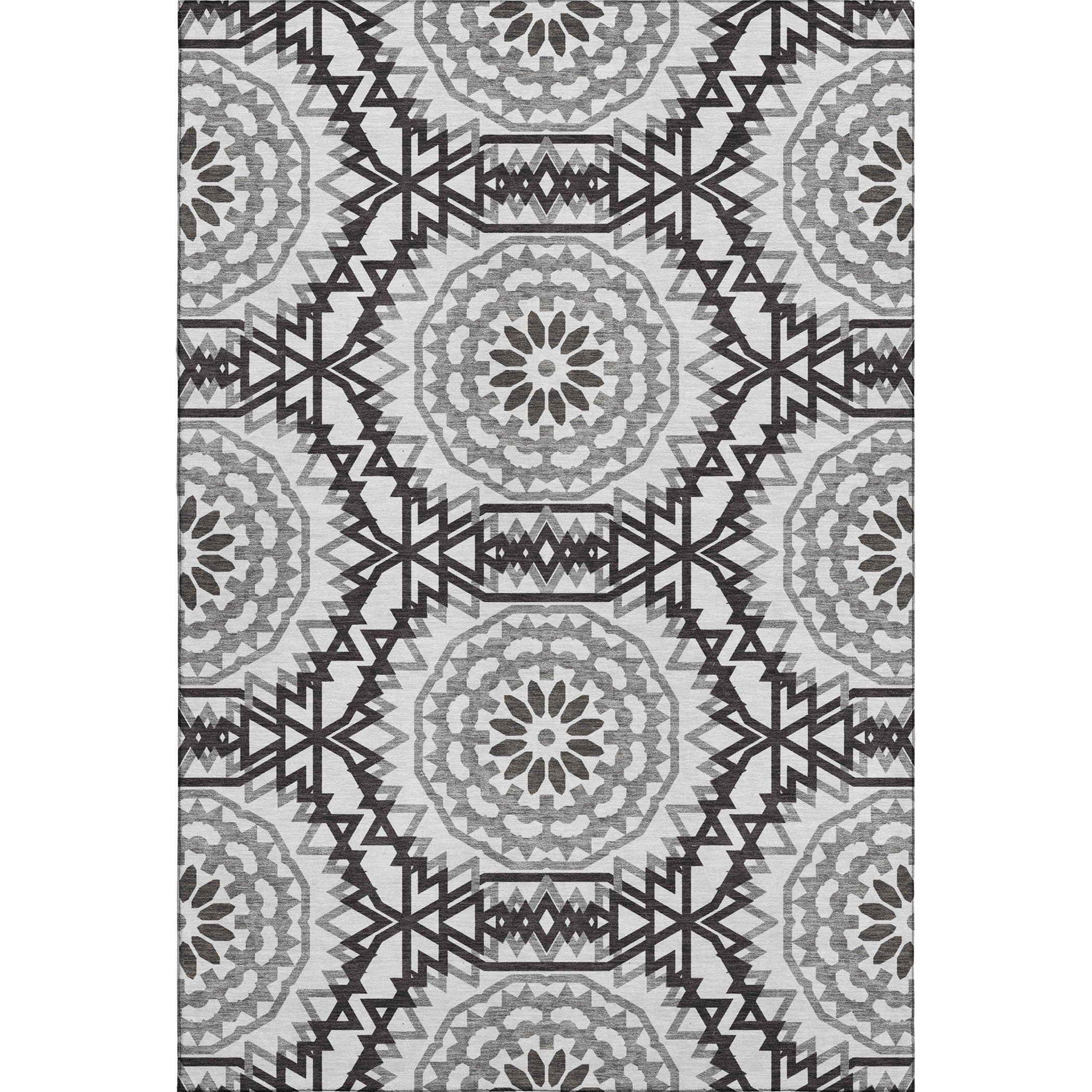 Antigua Machine Washable Transitional White Ivory Rug 2'6" x 3'10" #shape_Rectangle