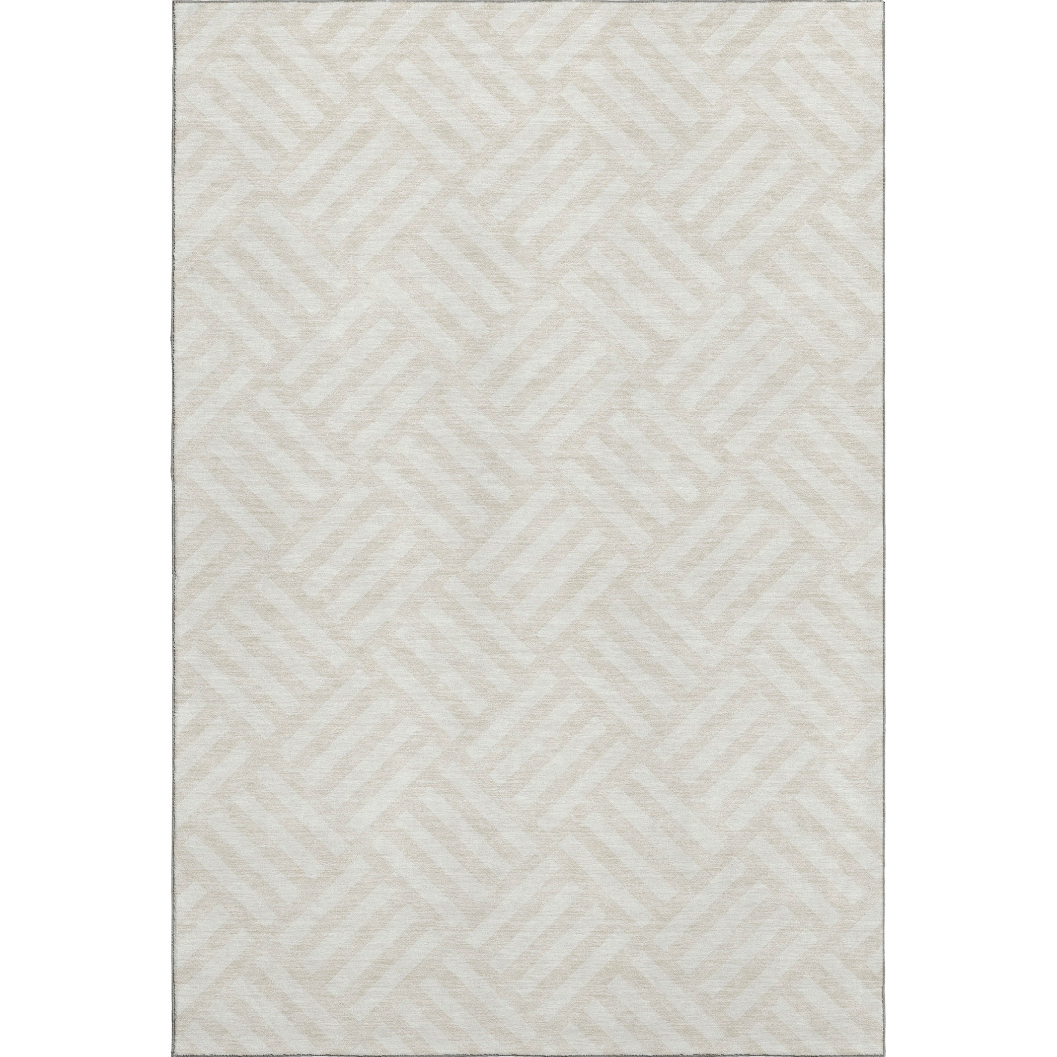 Kathmandu Machine Washable Transitional Ivory Rug 2'6" x 3'10" #shape_Rectangle