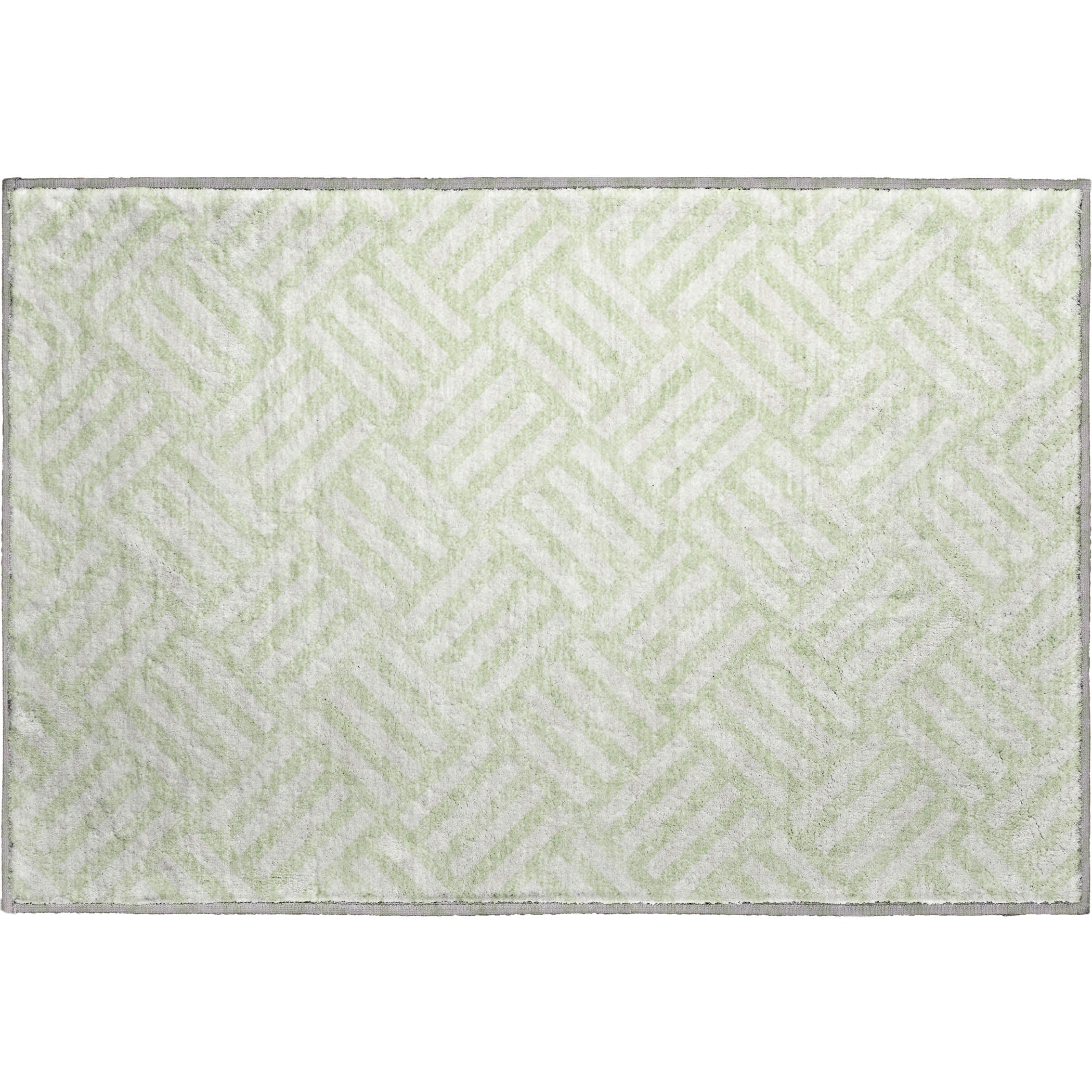 Kathmandu Machine Washable Transitional Mint Green Rug 1'8" x 2'6" #shape_Rectangle