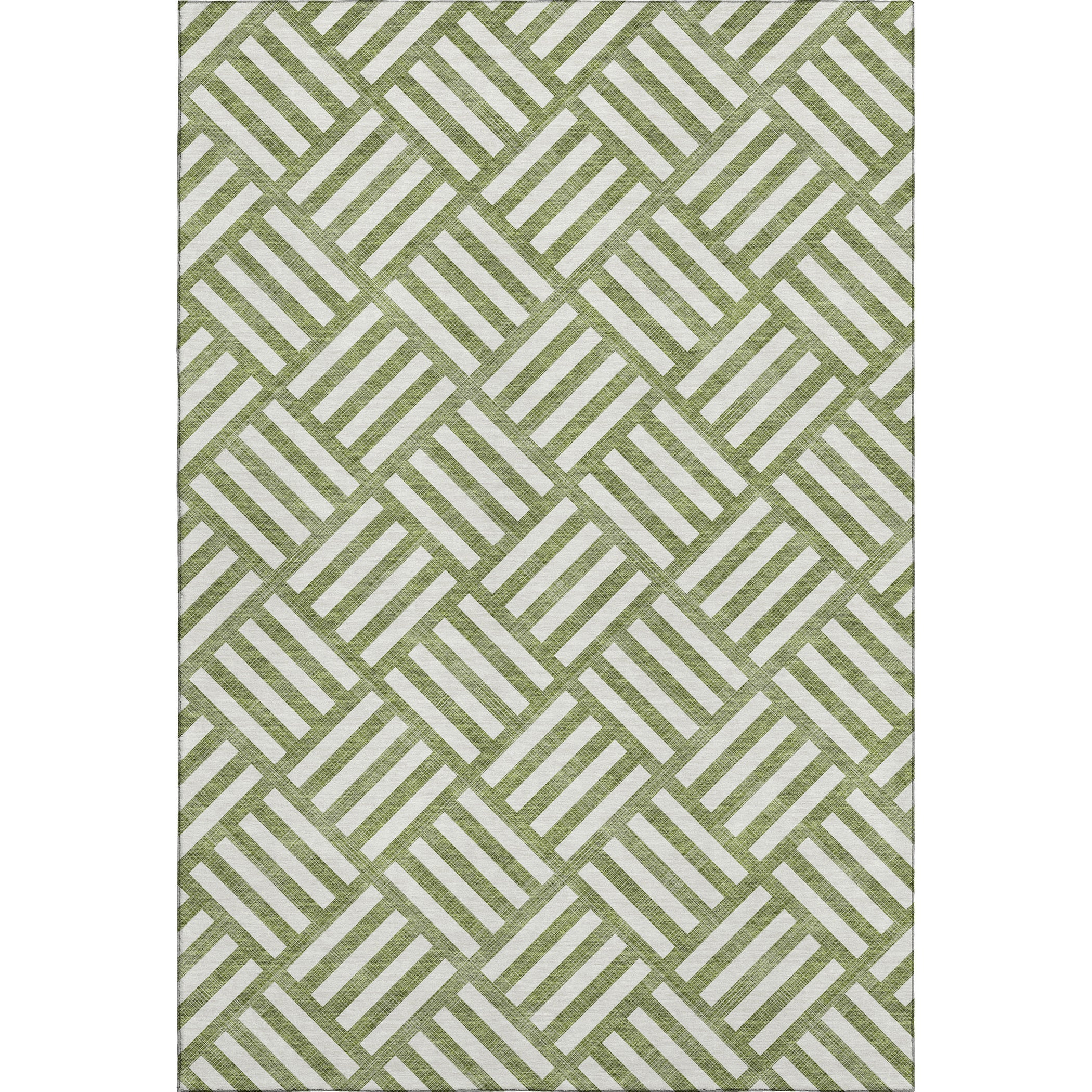 Kathmandu Machine Washable Transitional Olive Green Rug 2'6" x 3'10" #shape_Rectangle
