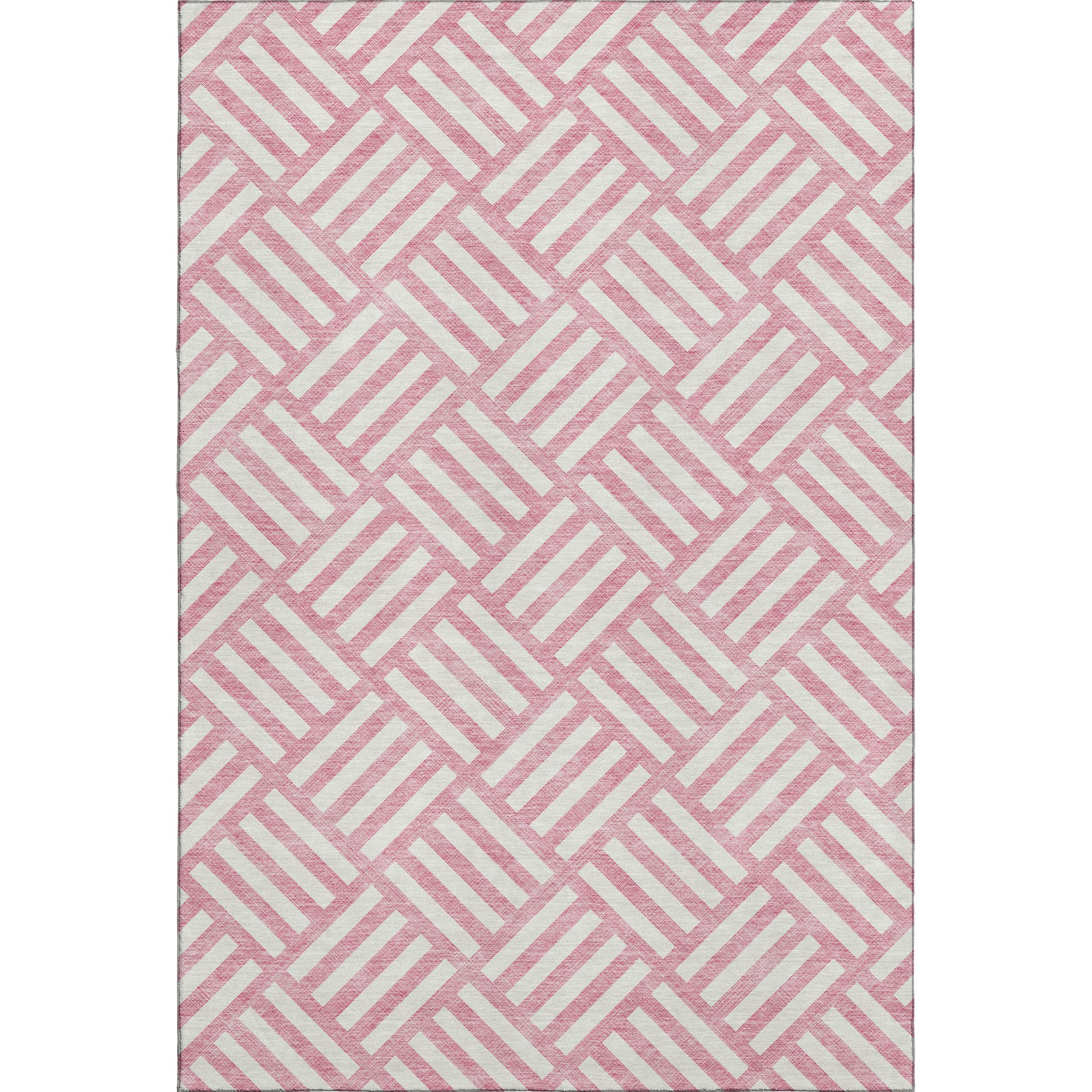 Kathmandu Machine Washable Transitional Pink Rug 2'6" x 3'10" #shape_Rectangle
