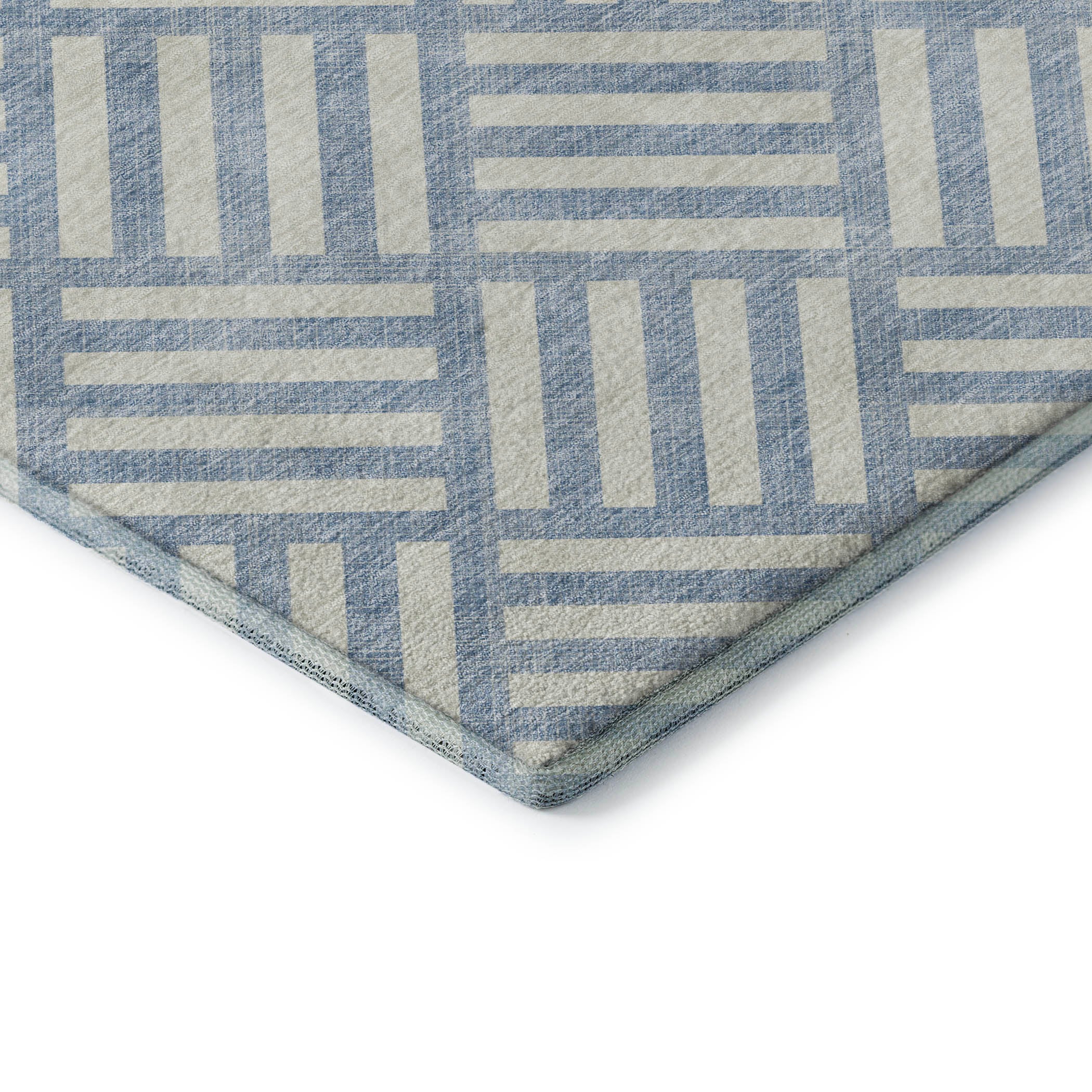 Kathmandu Machine Washable Transitional Sky Blue Rug 1'8" x 2'6" #shape_Rectangle