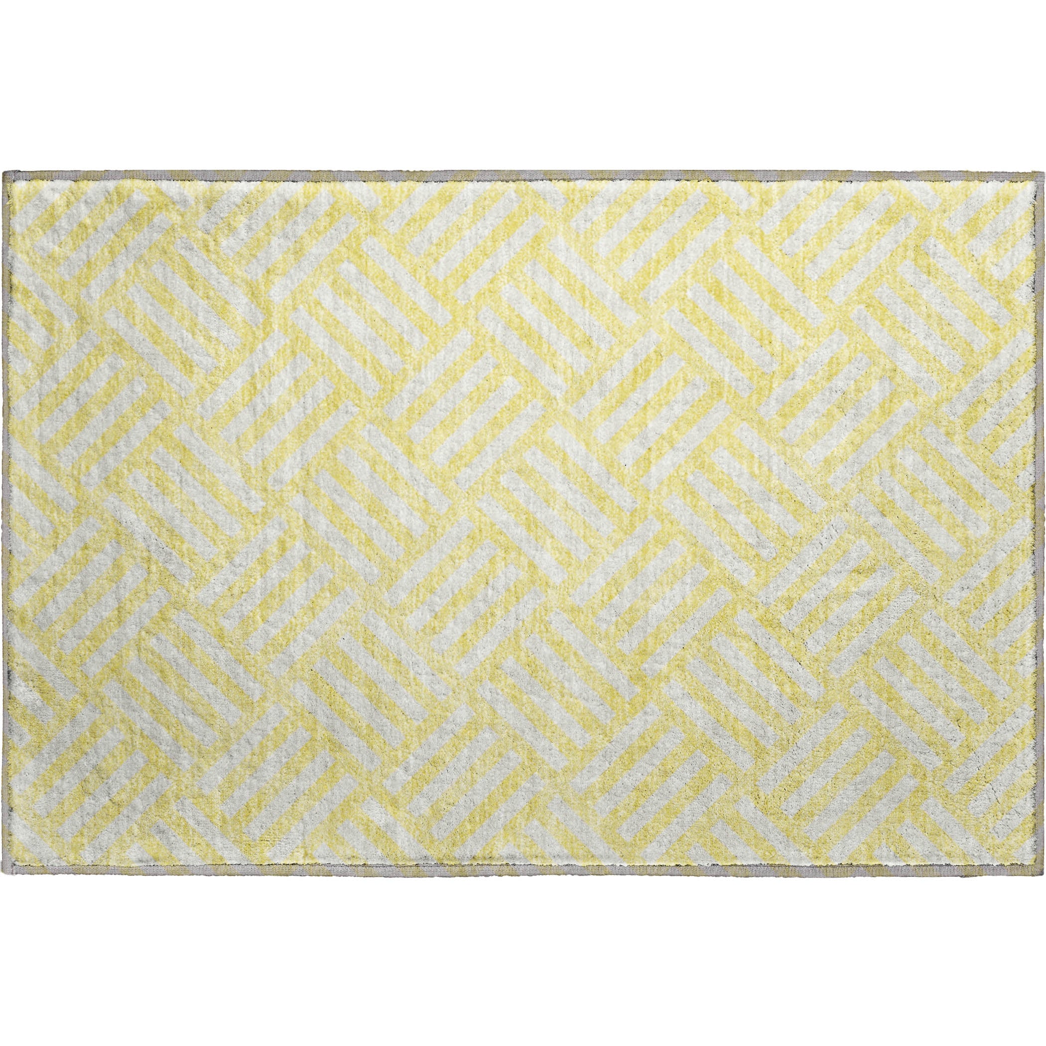 Kathmandu Machine Washable Transitional Yellow Gold Rug 1'8" x 2'6" #shape_Rectangle
