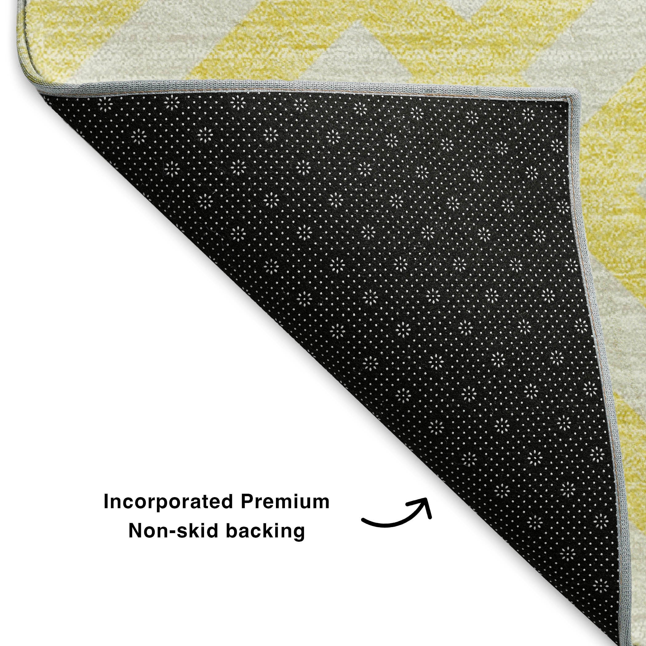 Kathmandu Machine Washable Transitional Yellow Gold Rug 1'8" x 2'6" #shape_Rectangle
