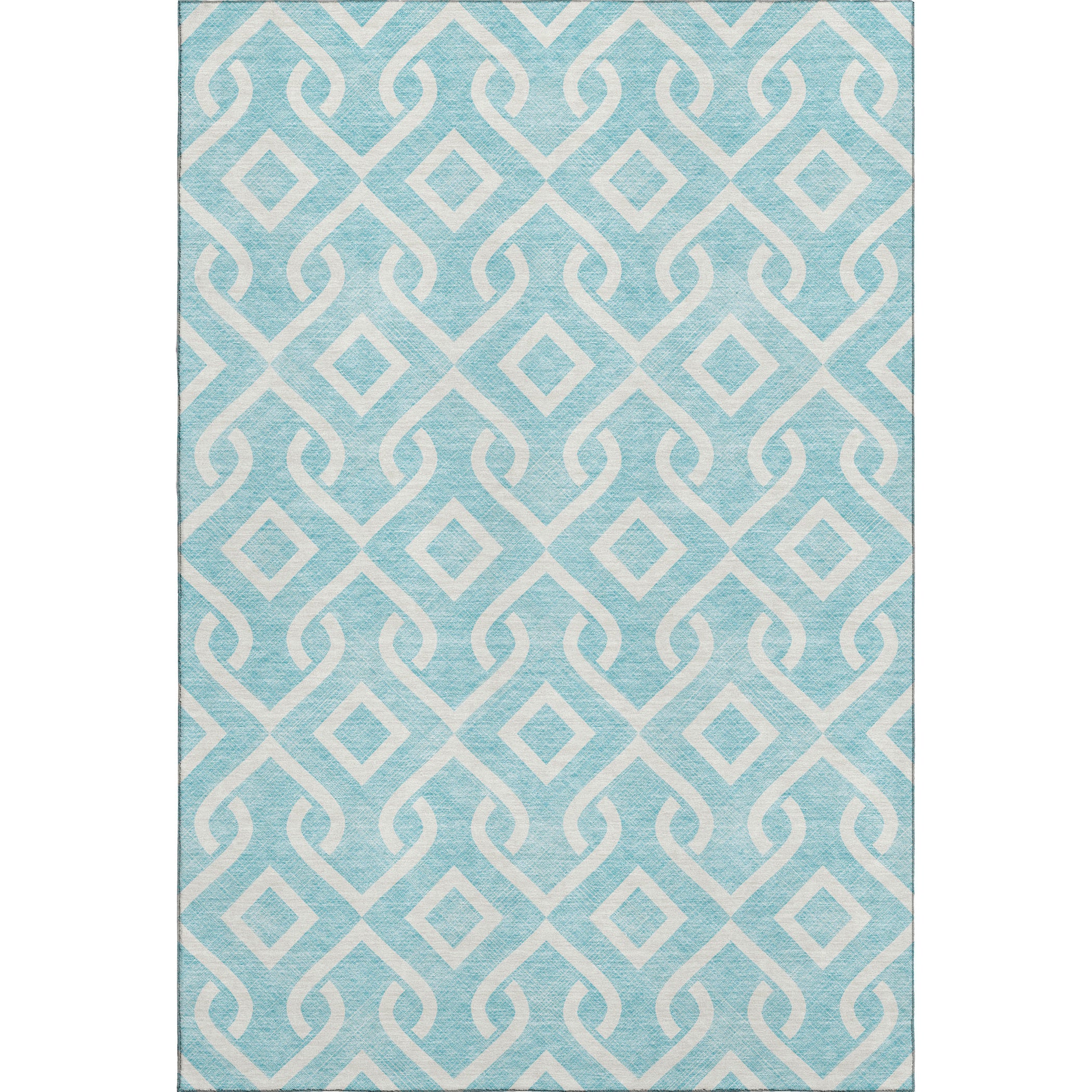 Mostar Machine Washable Transitional Aqua Teal Rug 2'6" x 3'10" #shape_Rectangle