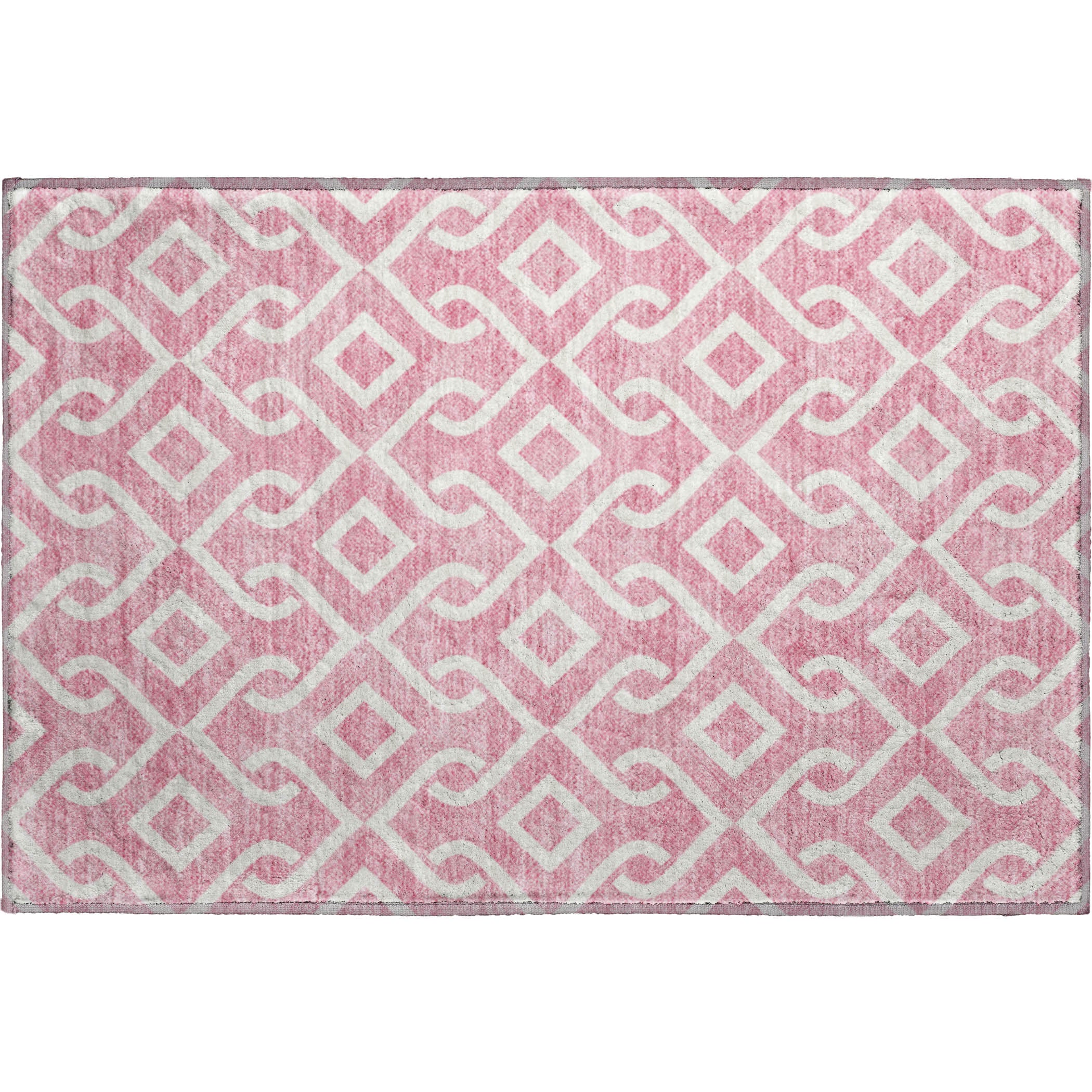 Mostar Machine Washable Transitional Blush Pink Rug 1'8" x 2'6" #shape_Rectangle