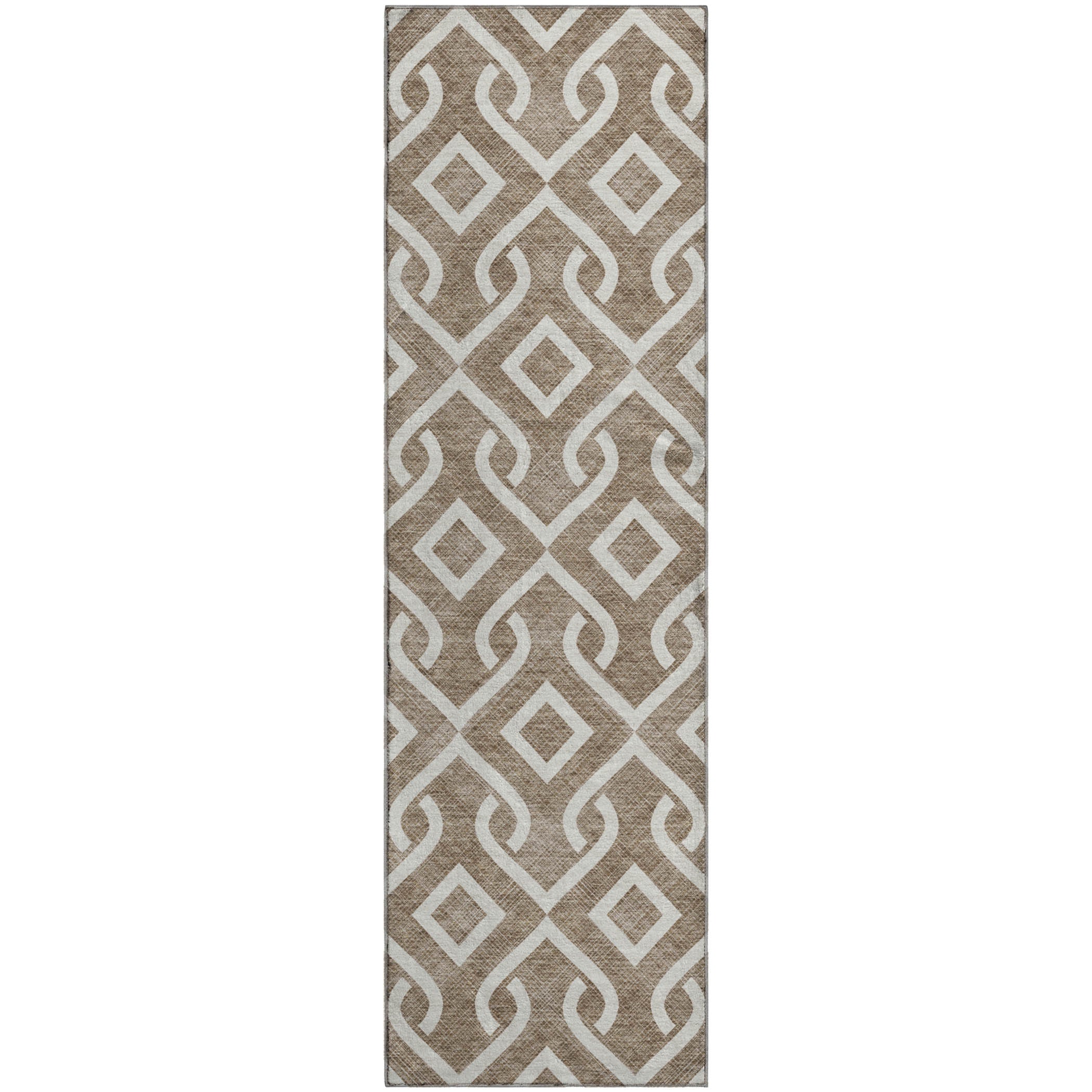 Mostar Machine Washable Transitional Brown Rug 2'3" x 7'6" #shape_Runner