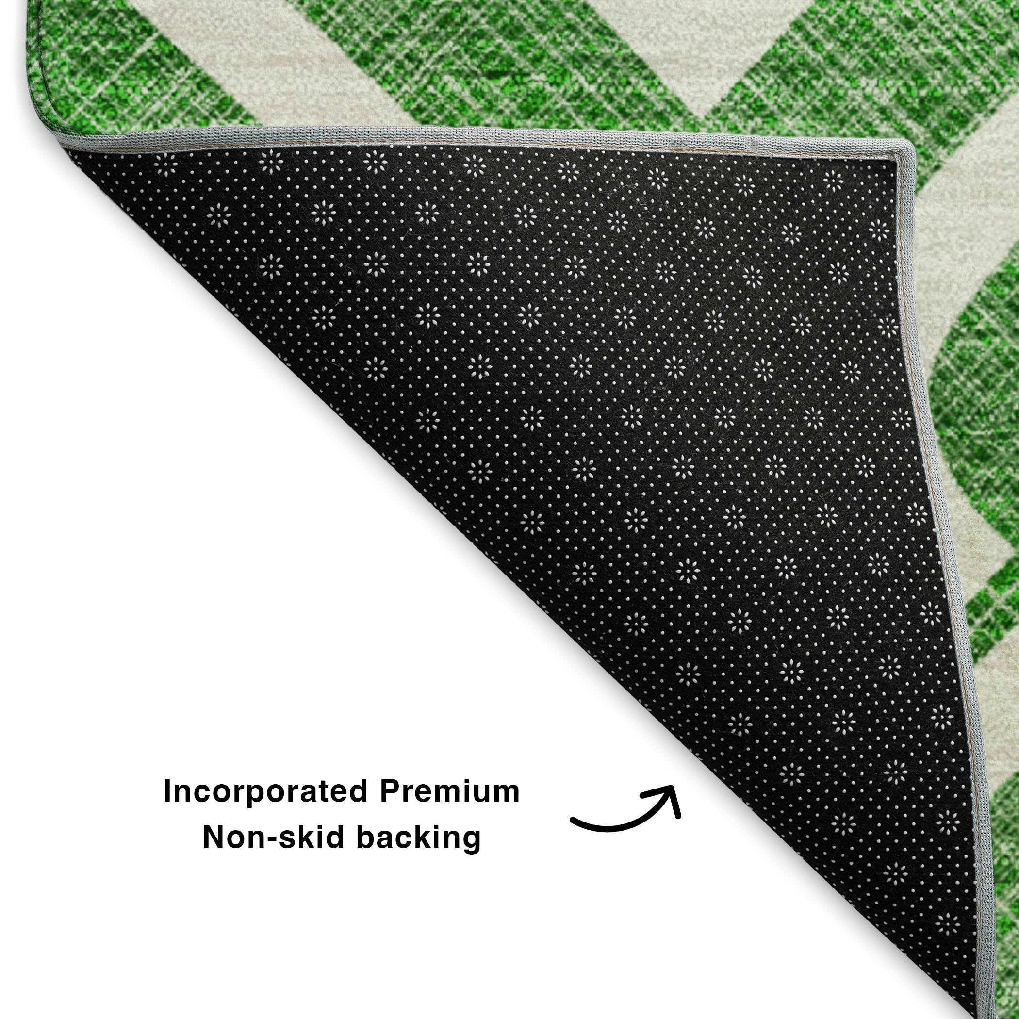 Mostar Machine Washable Transitional Emerald Green Rug 1'8" x 2'6" #shape_Rectangle