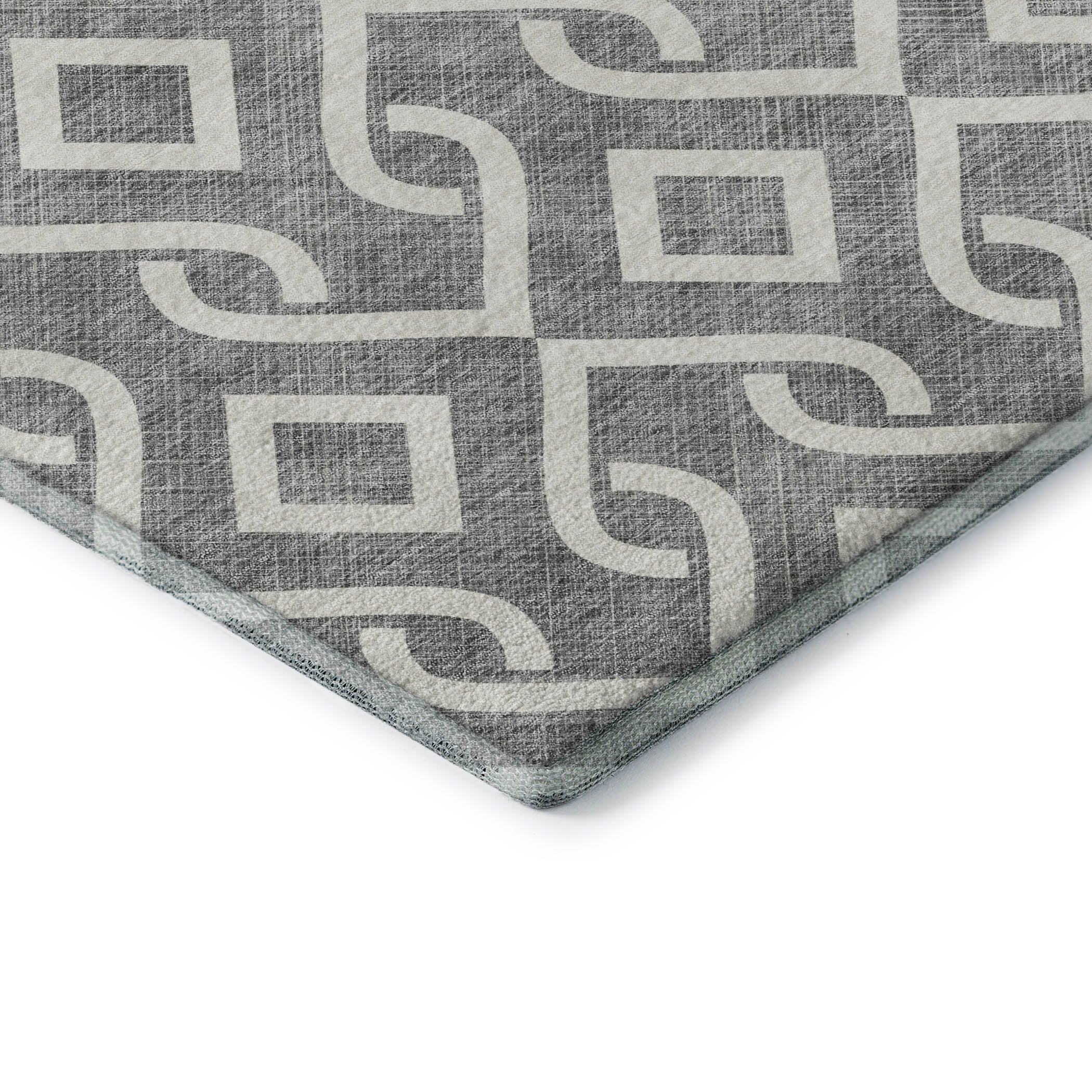 Mostar Machine Washable Transitional Gray Rug 1'8" x 2'6" #shape_Rectangle