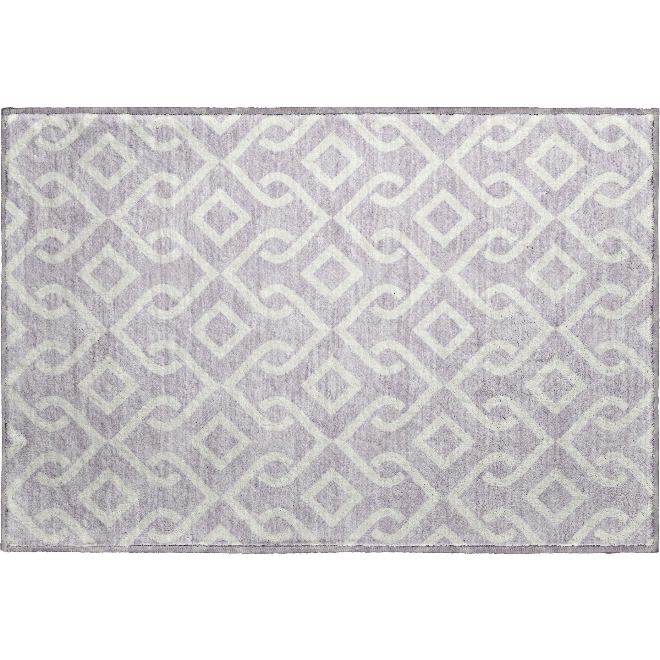 Mostar Machine Washable Transitional Lavender Purple Rug 1'8" x 2'6" #shape_Rectangle