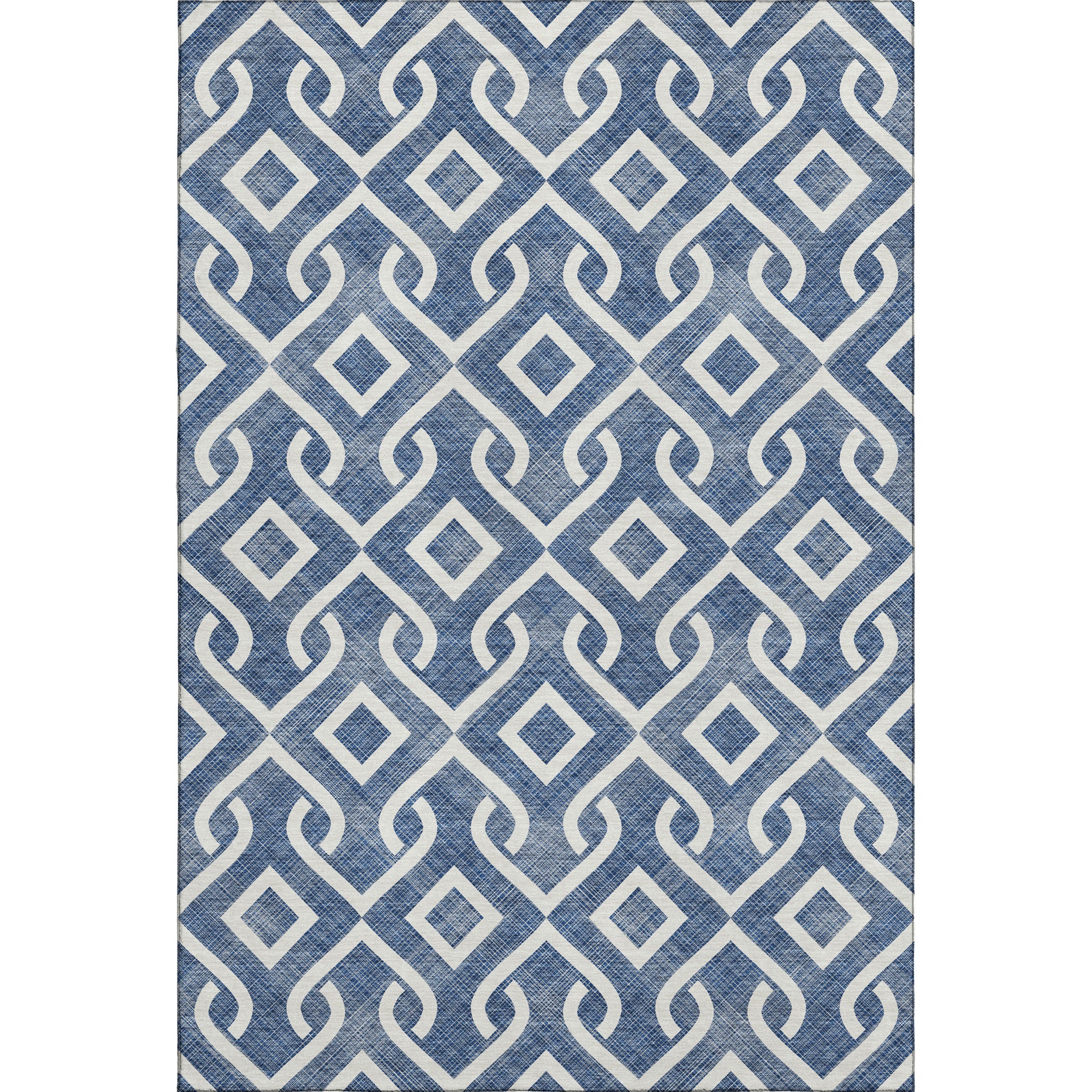Mostar Machine Washable Transitional Navy Blue Rug 2'6" x 3'10" #shape_Rectangle