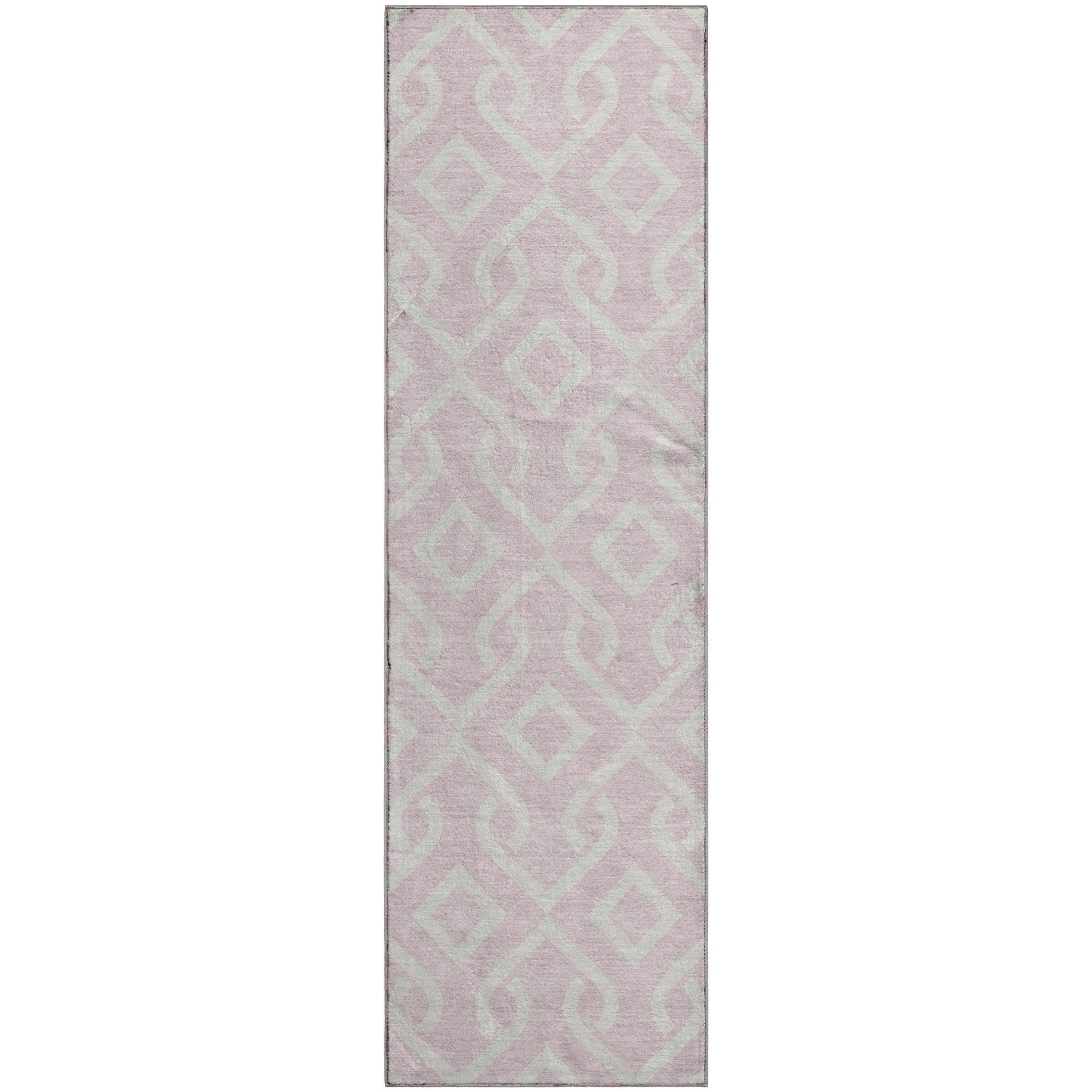 Mostar Machine Washable Transitional Pink Rug 2'3" x 7'6" #shape_Runner