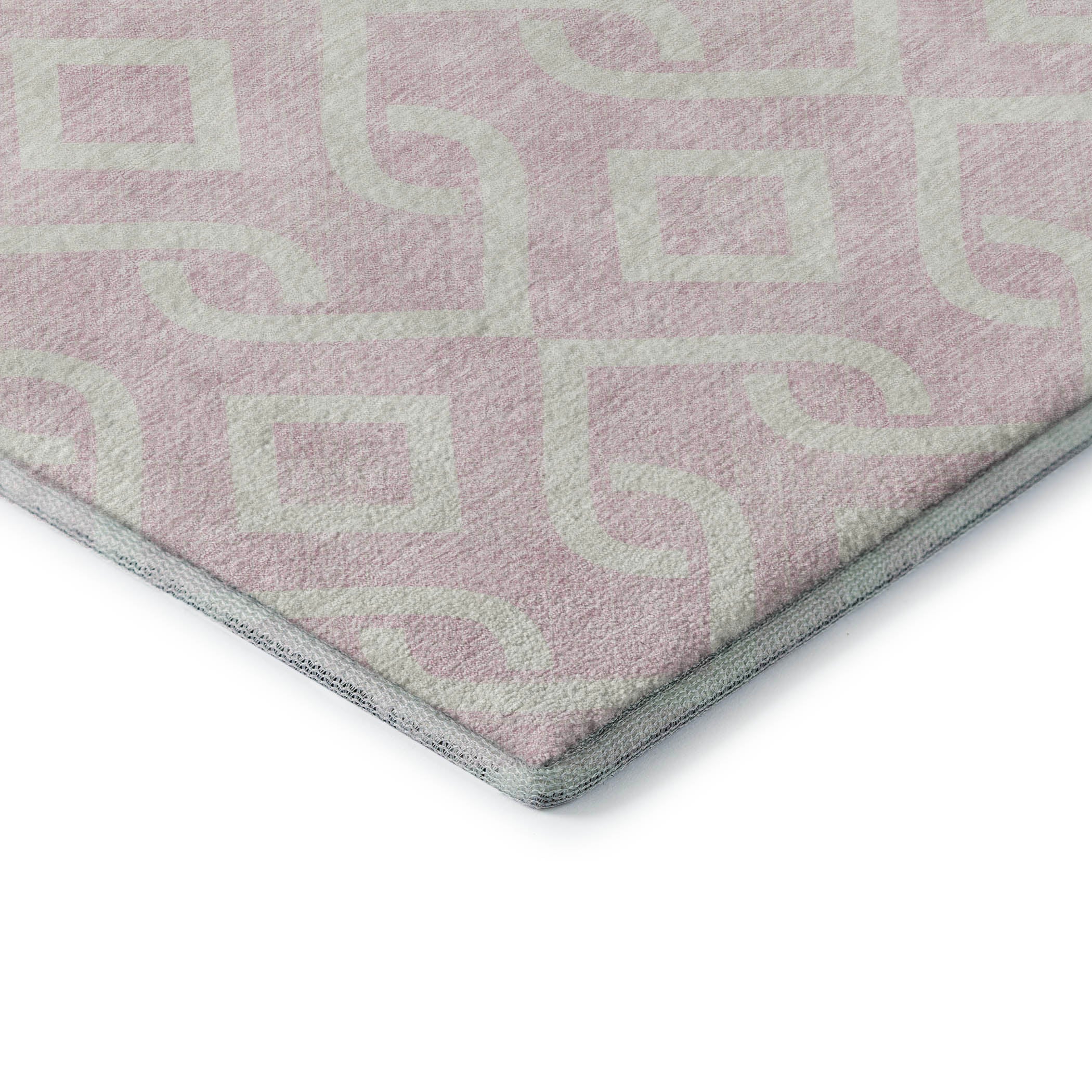 Mostar Machine Washable Transitional Pink Rug 1'8" x 2'6" #shape_Rectangle