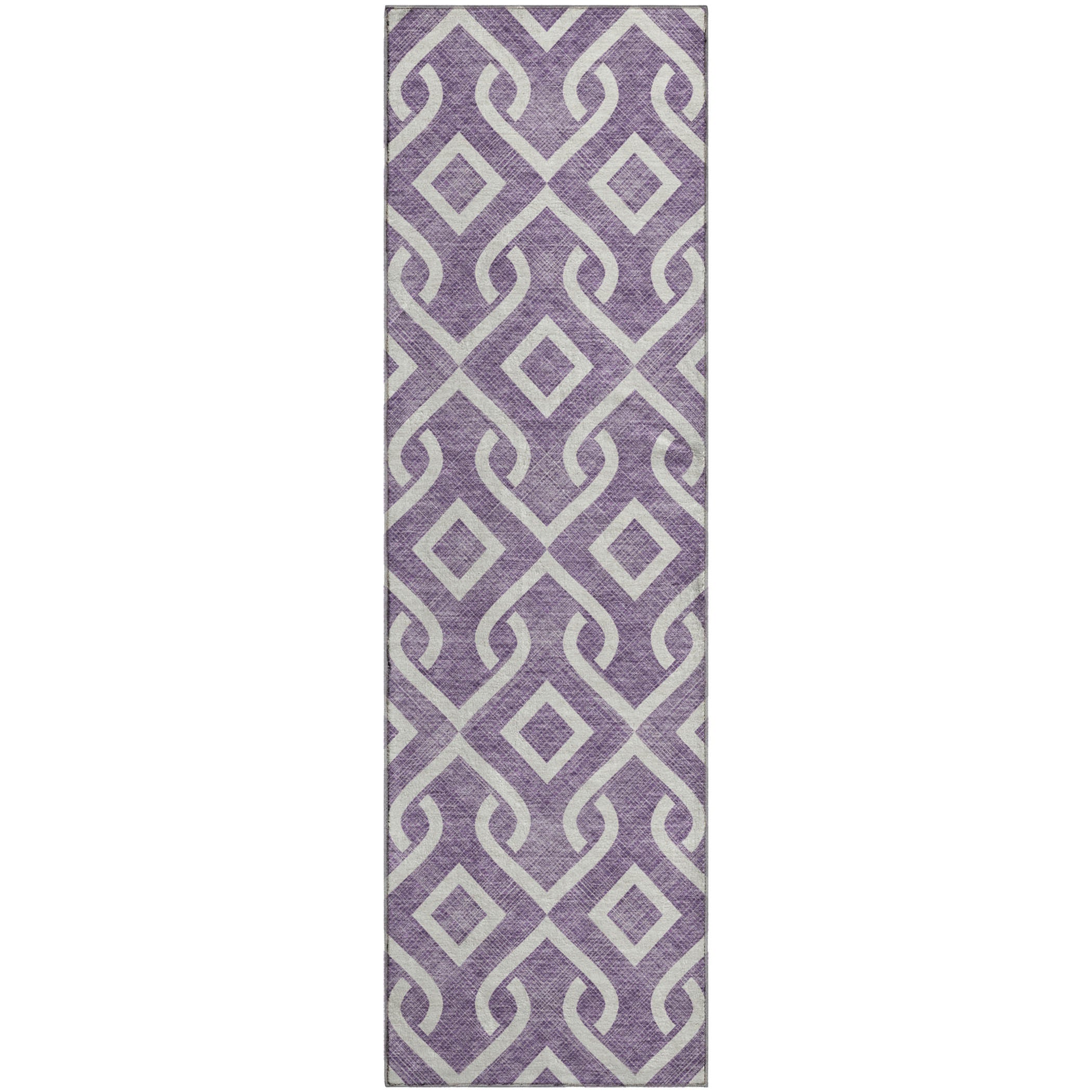 Mostar Machine Washable Transitional Purple Rug 2'3" x 7'6" #shape_Runner