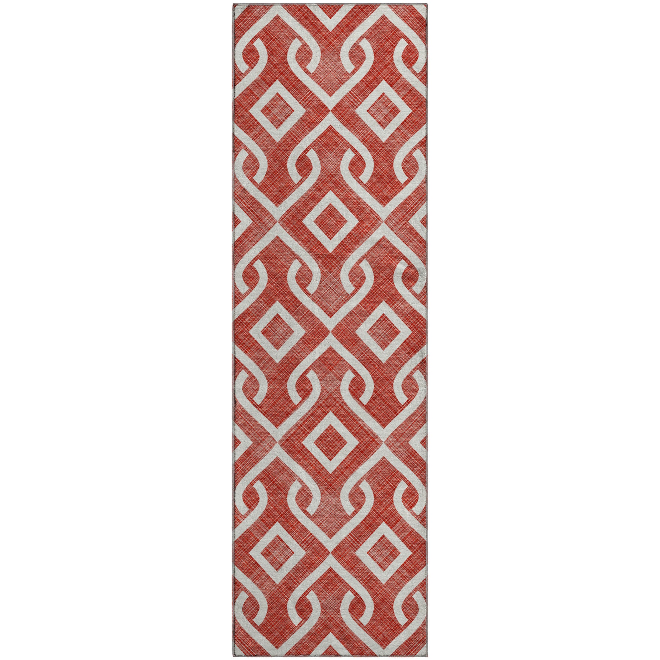 Mostar Machine Washable Transitional Red Rug 2'3" x 7'6" #shape_Runner