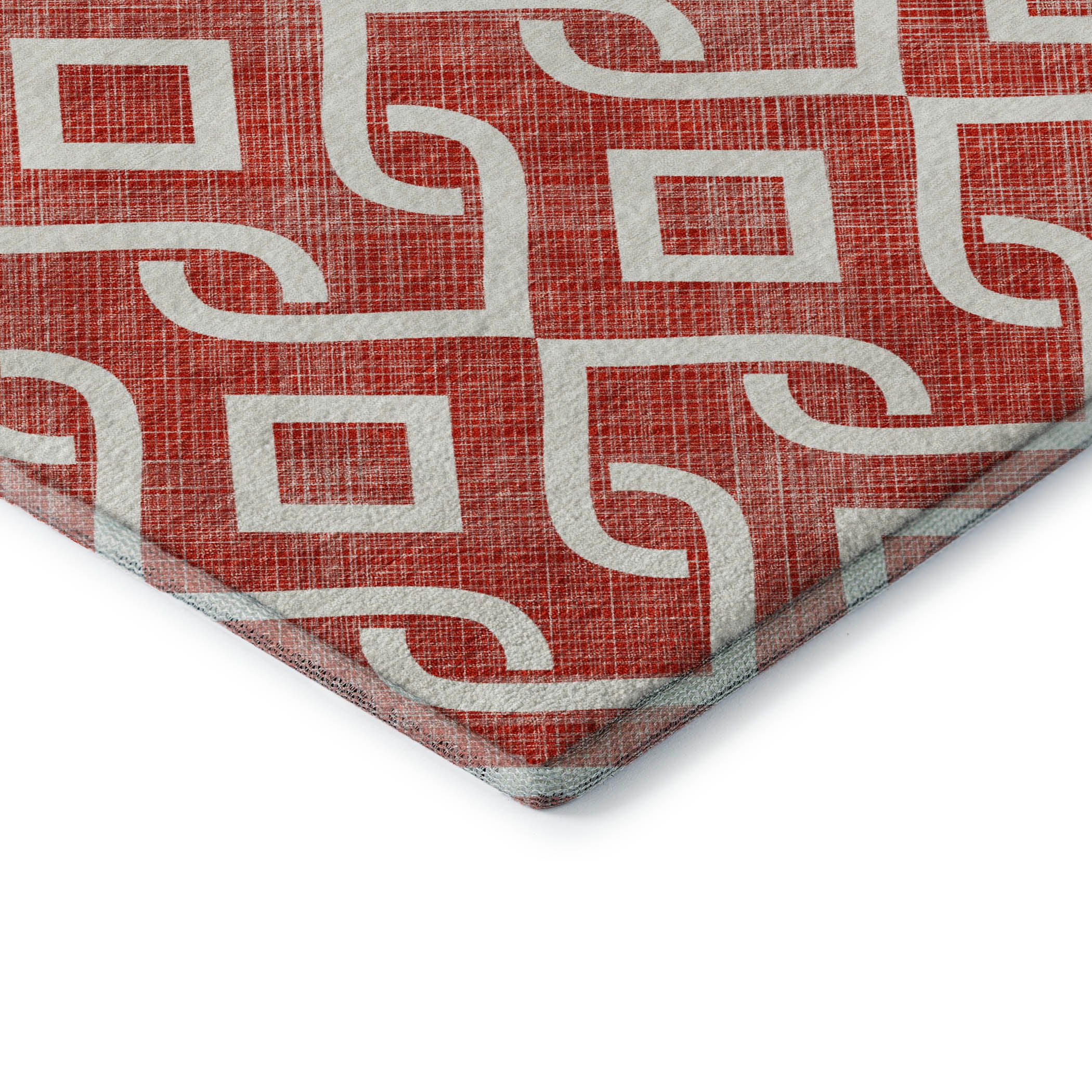 Mostar Machine Washable Transitional Red Rug 1'8" x 2'6" #shape_Rectangle